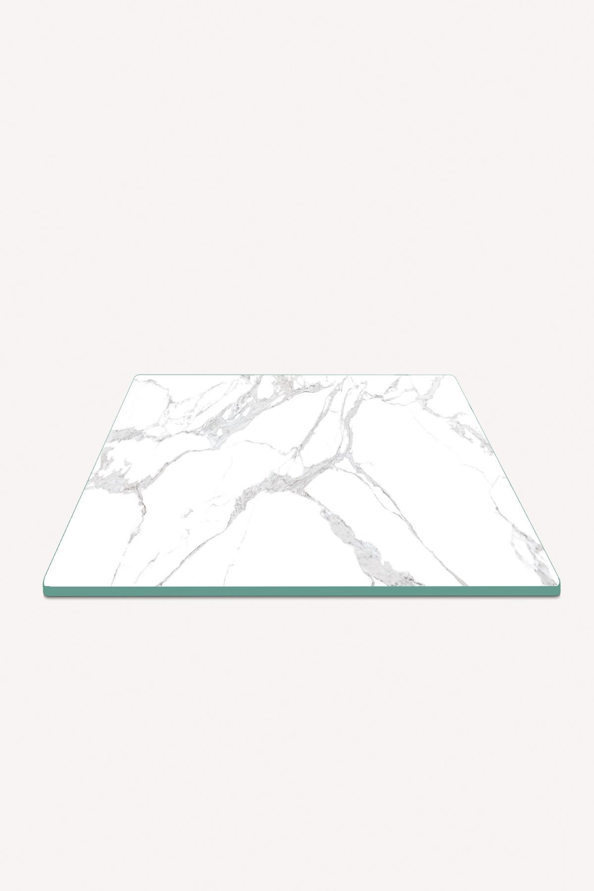 Masa Camı | Atlantis | Beyaz Elit Mermer | 75cm x 75cm
