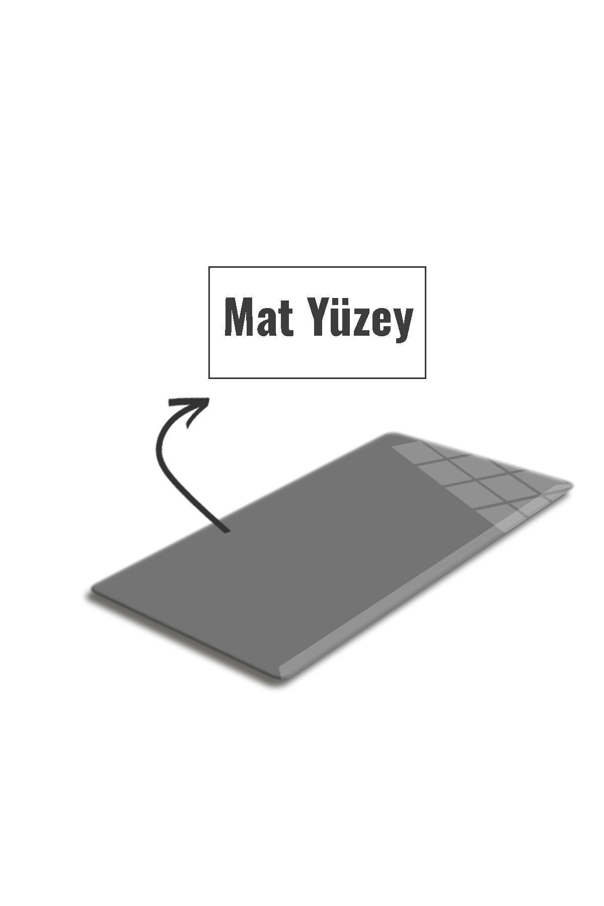 Cam Mouse Pad | Cam Masa Matı | Düz Renk - Gri | Large | 40cm X 80cm