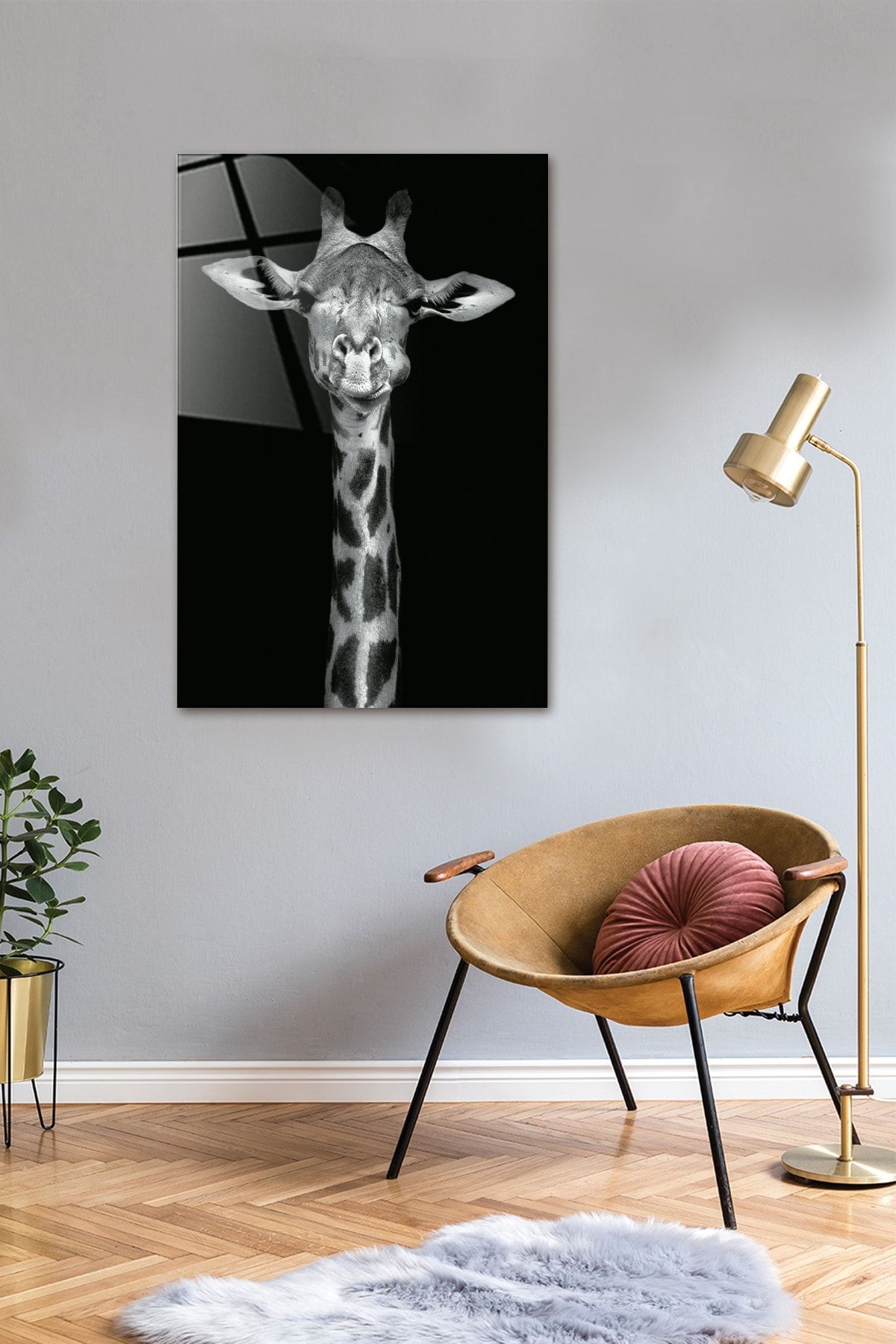 Hayvanlar | Cam Tablo | Zürafa | 40cm X 60cm