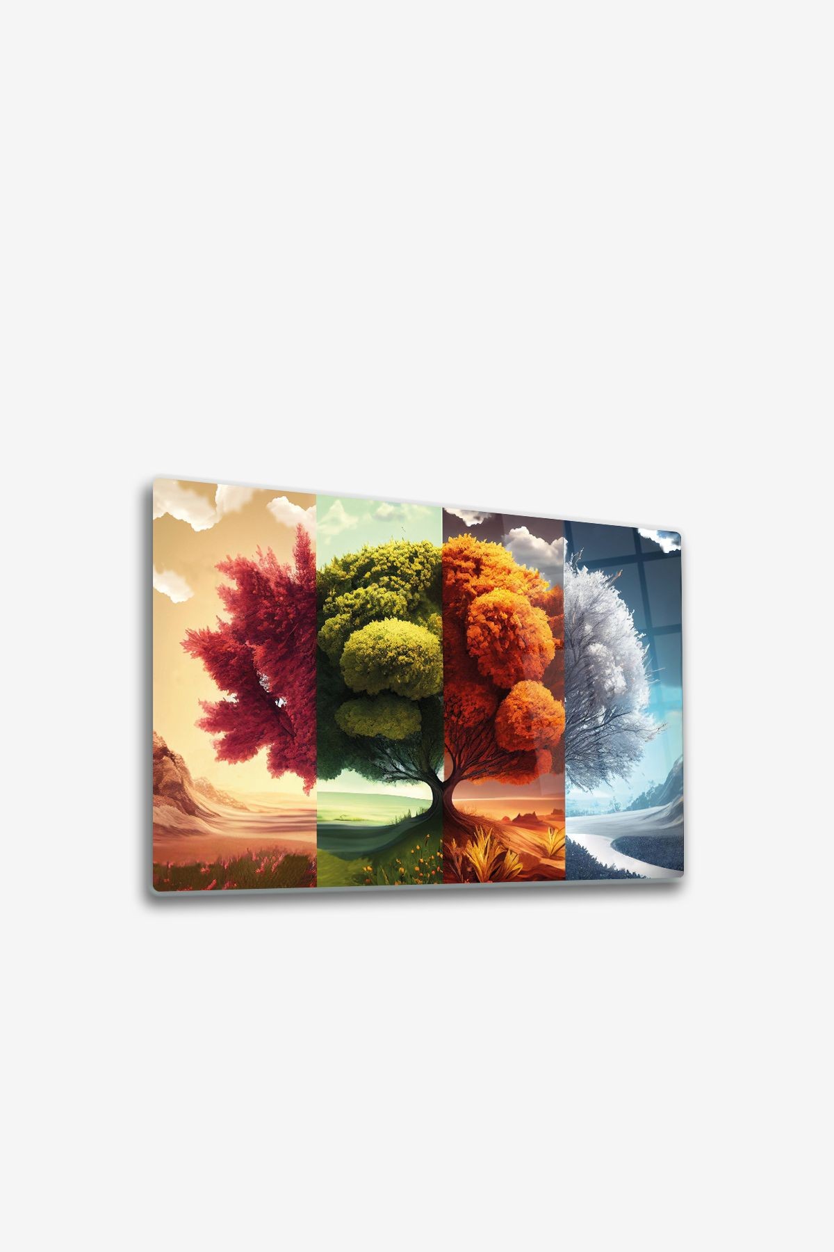 Cam Tablo | Four Season - İklim Ağacı | 30cm x 40cm