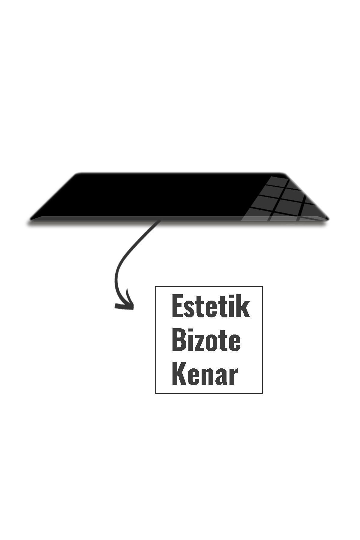 Cam Mouse Pad | Cam Masa Matı | Düz Renk - Siyah | Large | 40cm X 80cm