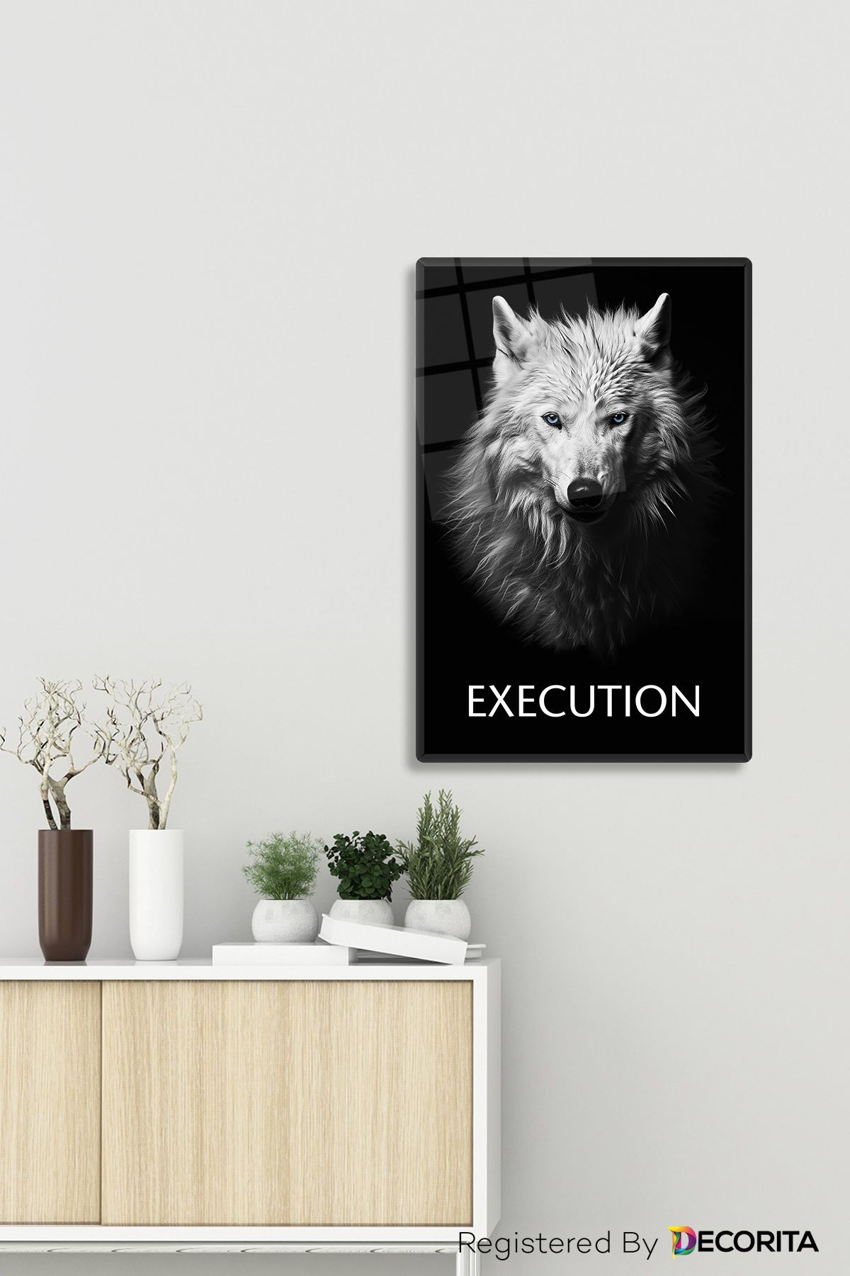 Cam Tablo | Motivasyon Serisi | Wolf - Execution | 40cm x 60cm