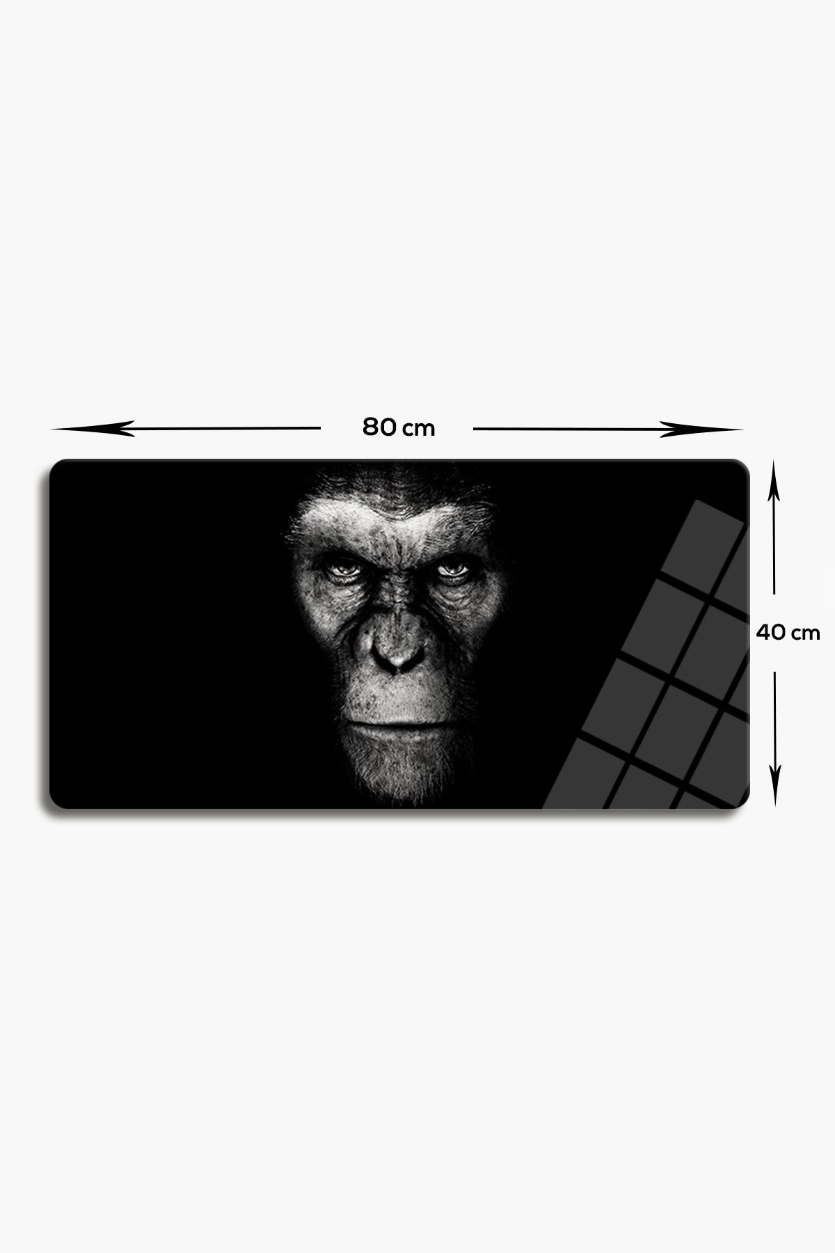 Cam Tablo | Modern Art Serisi | Dark Monkey | 40cm x 80cm