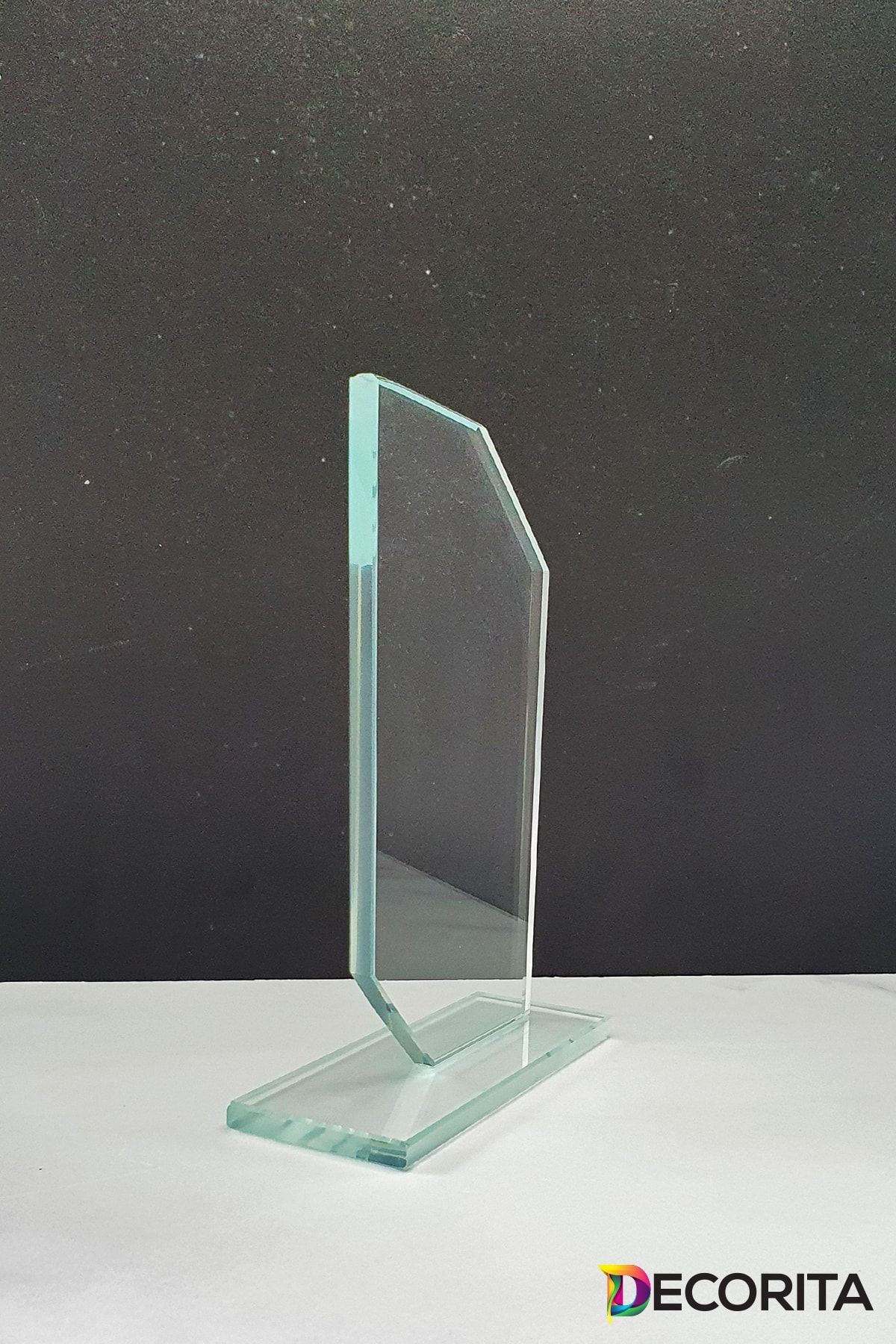 Plaket | Kristal Cam Plaket | Şekil-3 | Baskısız | 10'lu Takım
