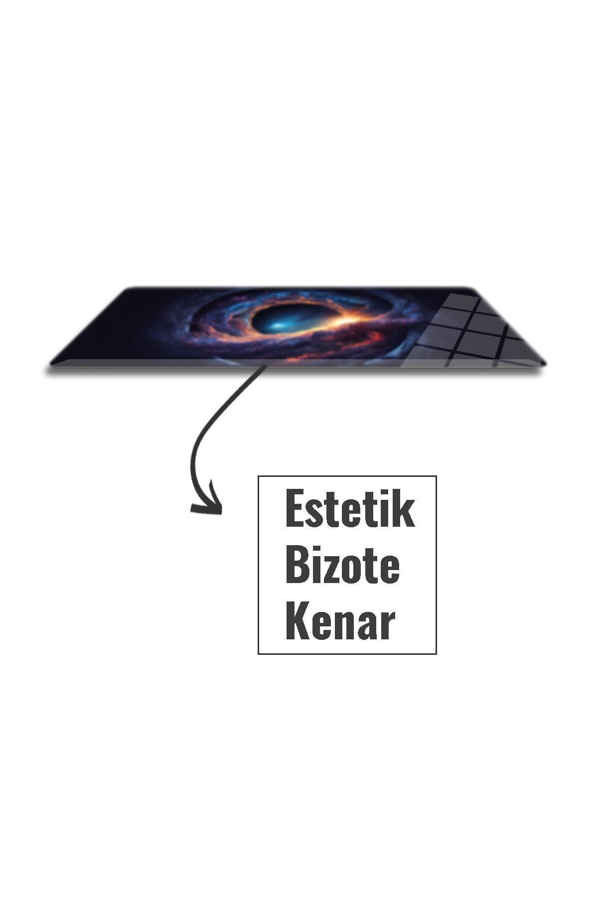 Cam Mouse Pad | Cam Masa Matı | Night Sky | Large | 40cm X 80cm