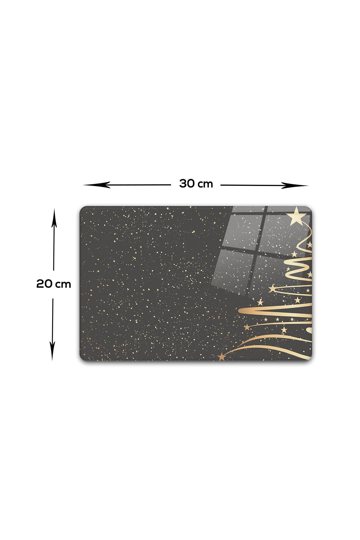 Cam Kesme Tahtası - Cam Kesme Tablası | Yeni Yıl Füme | 20cm x 30cm