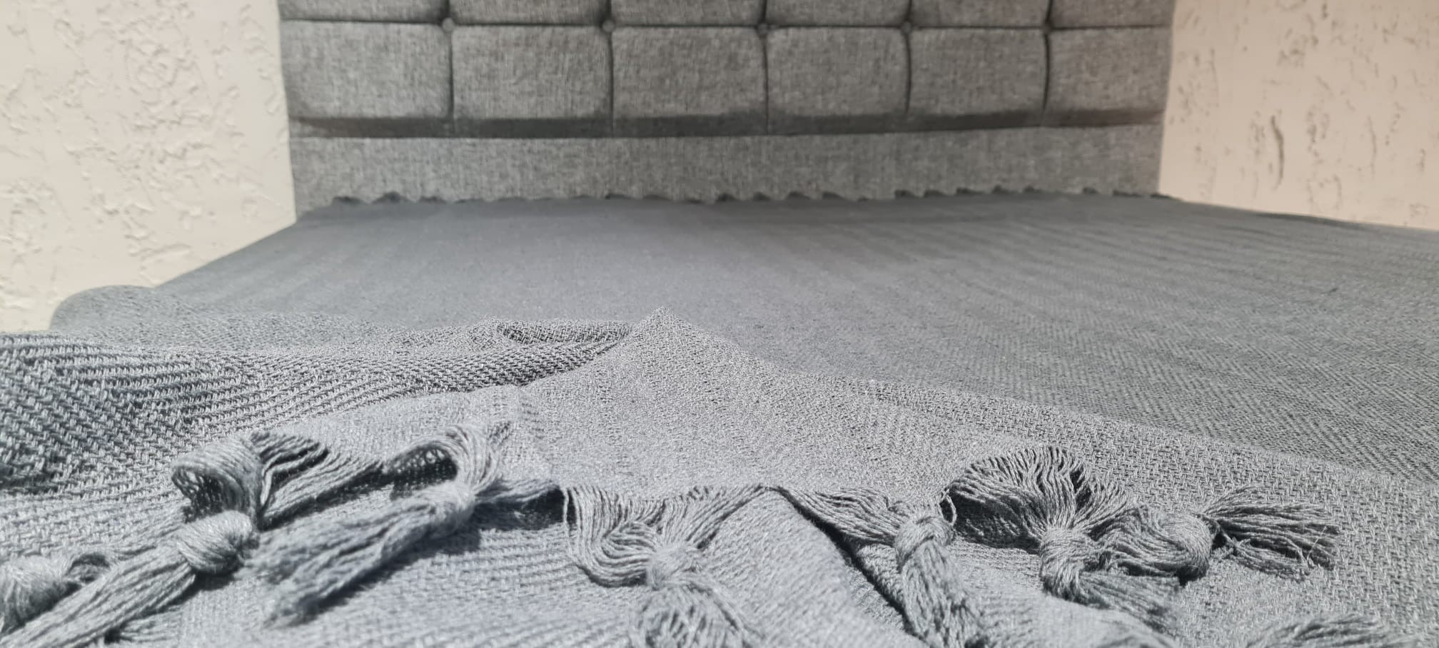 Hann Yalın Çift Kişilik Pike 200x230cm, Gri, %100 Pamuk, yumuşak dokulu