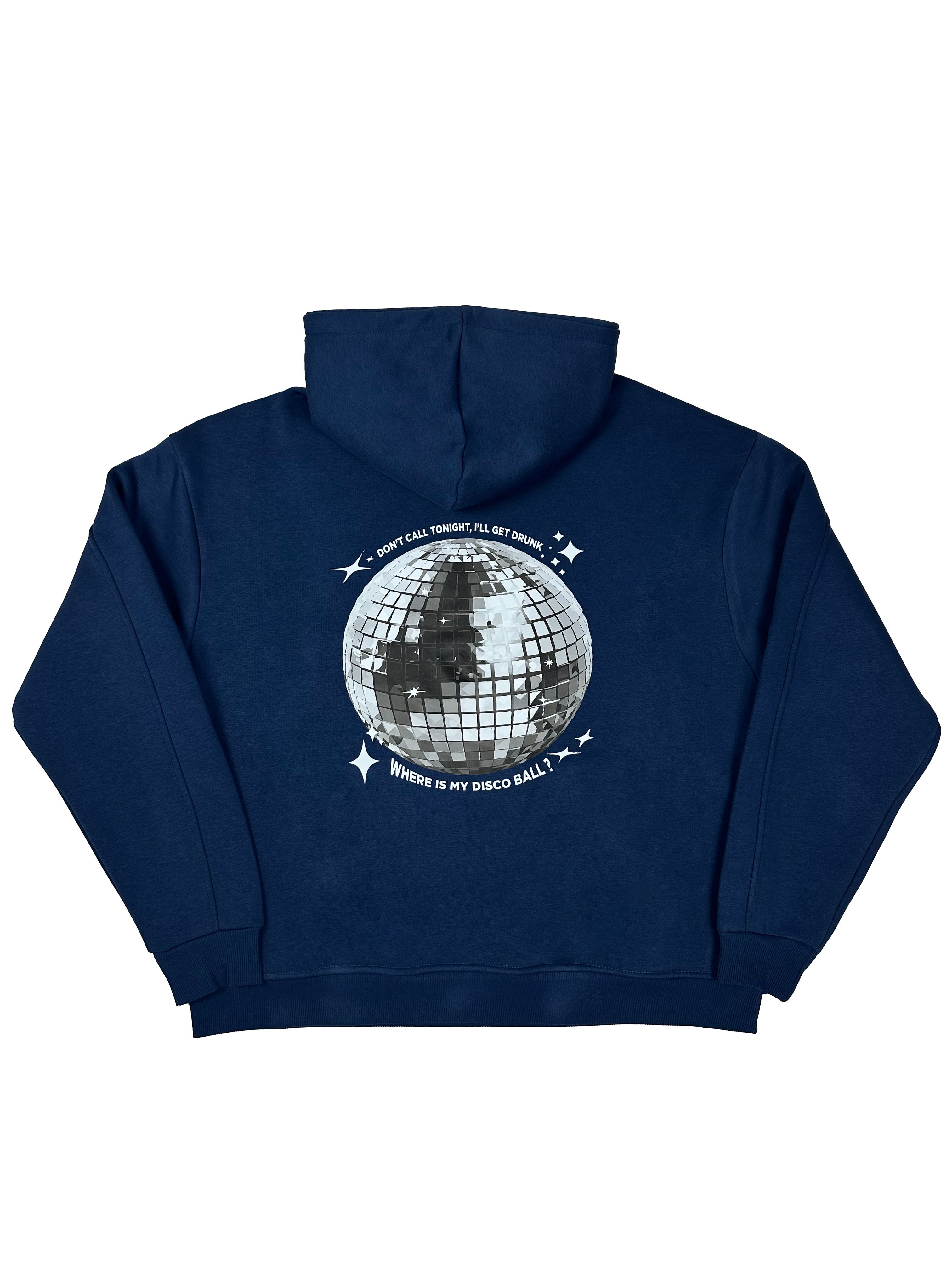 Disco Ball Oversize Hoodie - İndigo