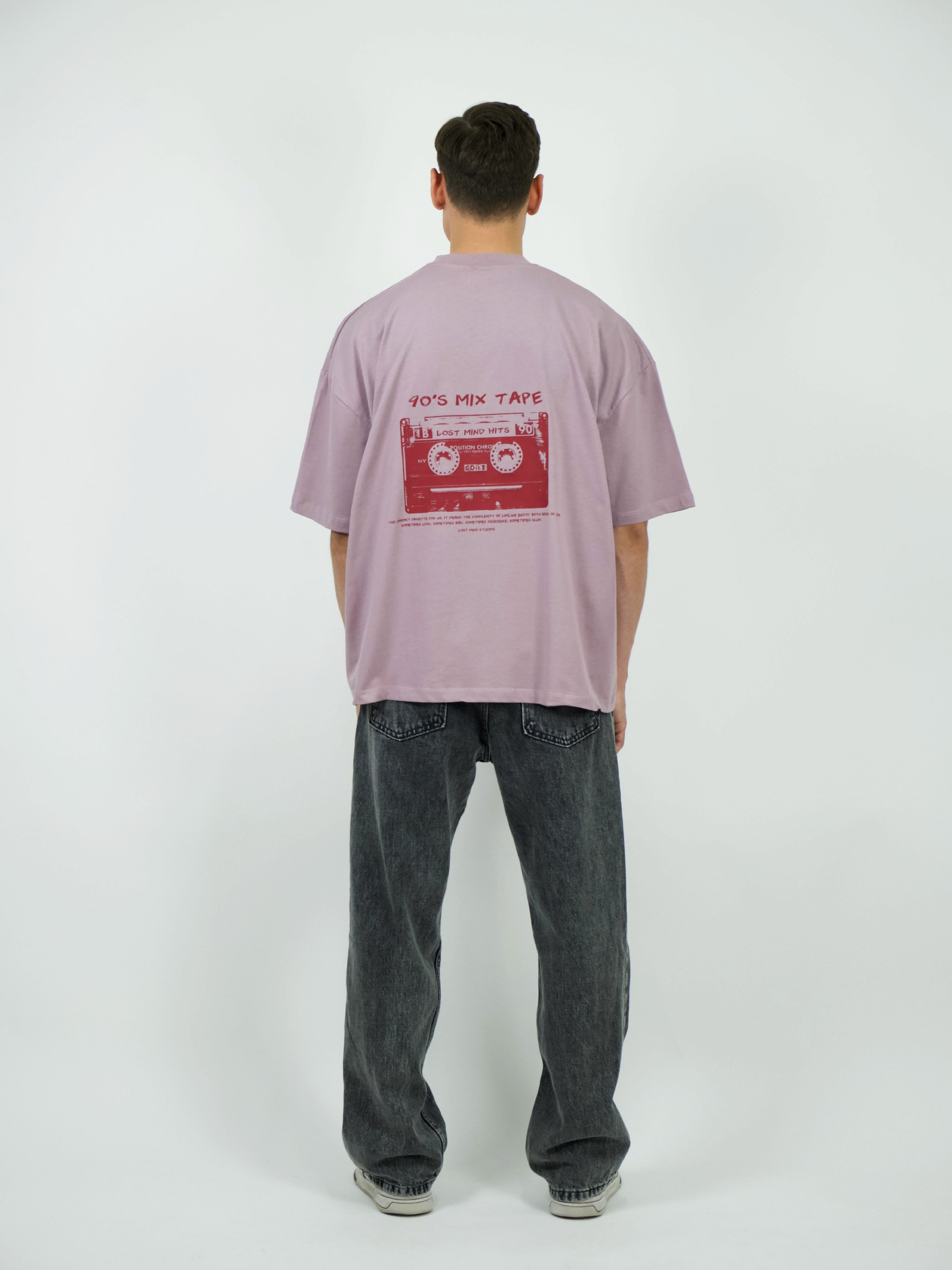 90s Mix Tape Oversize T Shirt - Gül Kurusu
