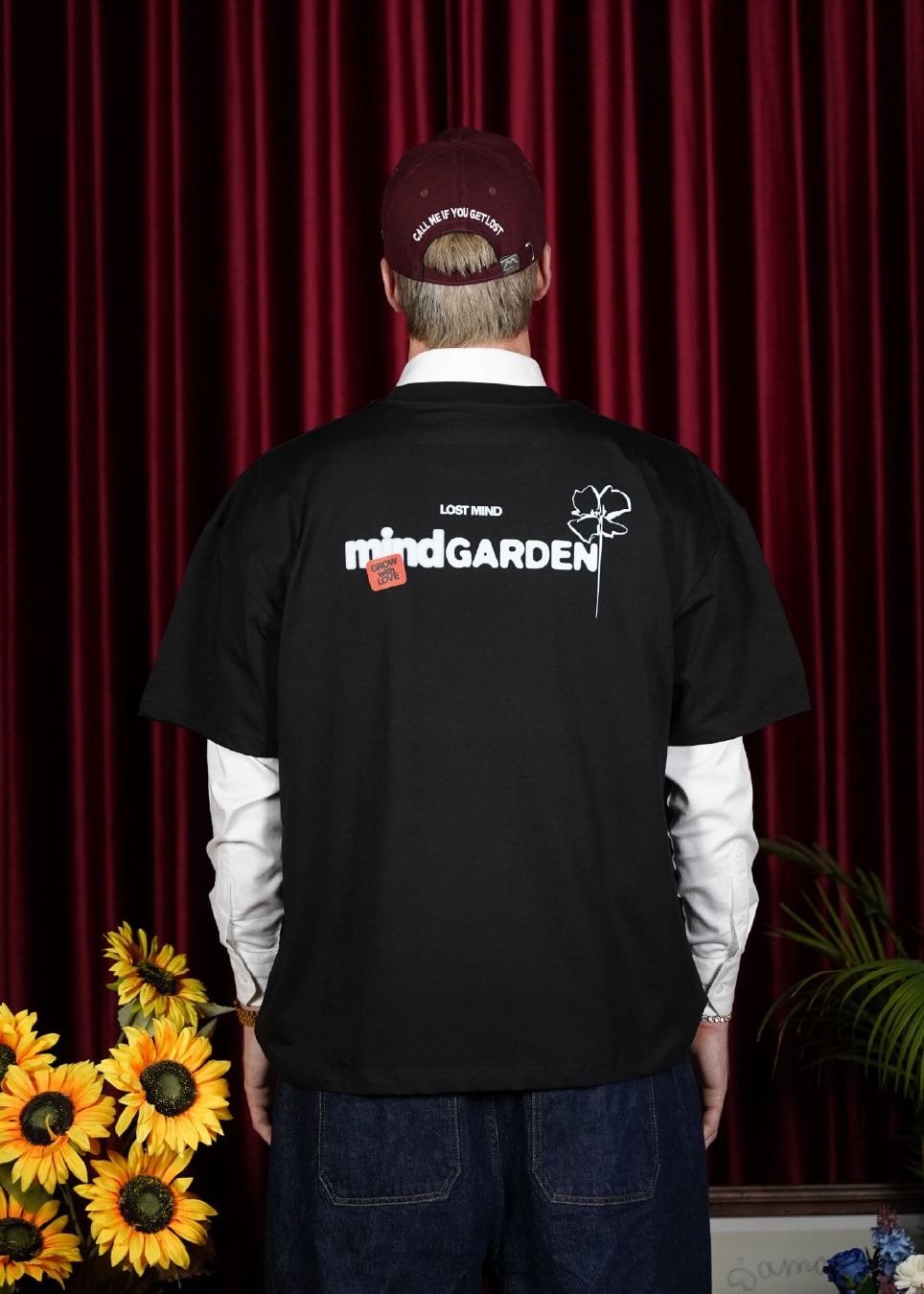 Mind Garden Oversize T Shirt - Siyah