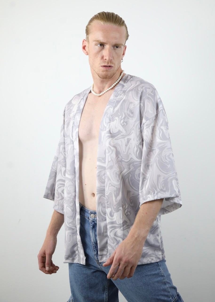 Soyut Desen Unisex Kimono (LMK11)