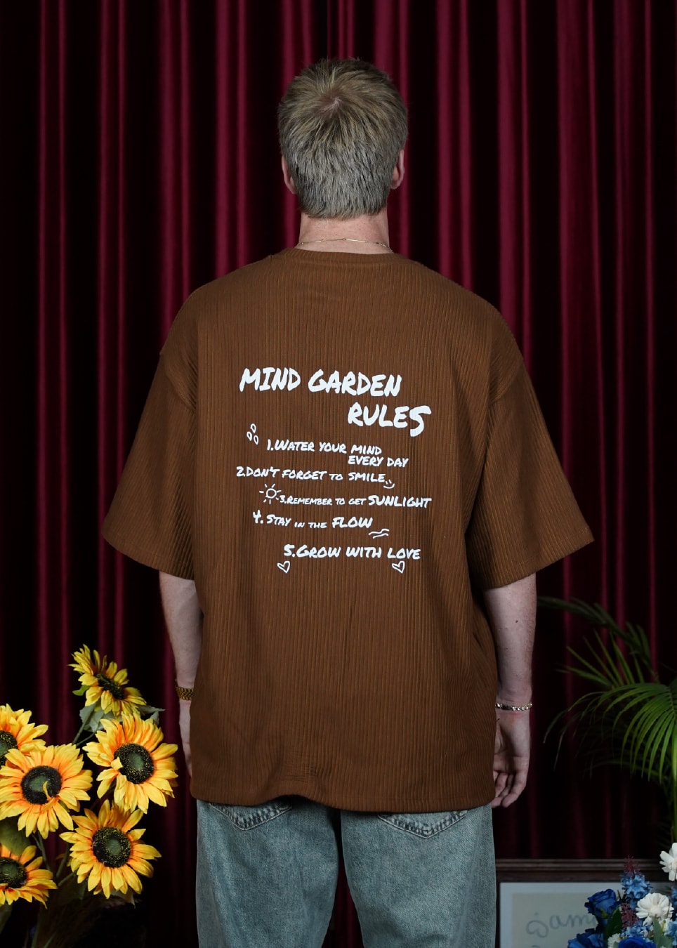 Garden Rules Oversize T Shirt - Kahverengi