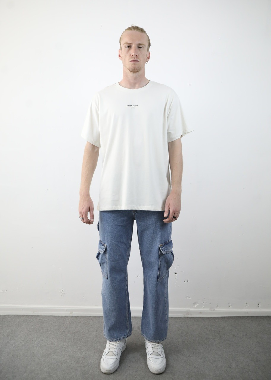LMS Basic Kırık Beyaz T Shirt (LMT6)