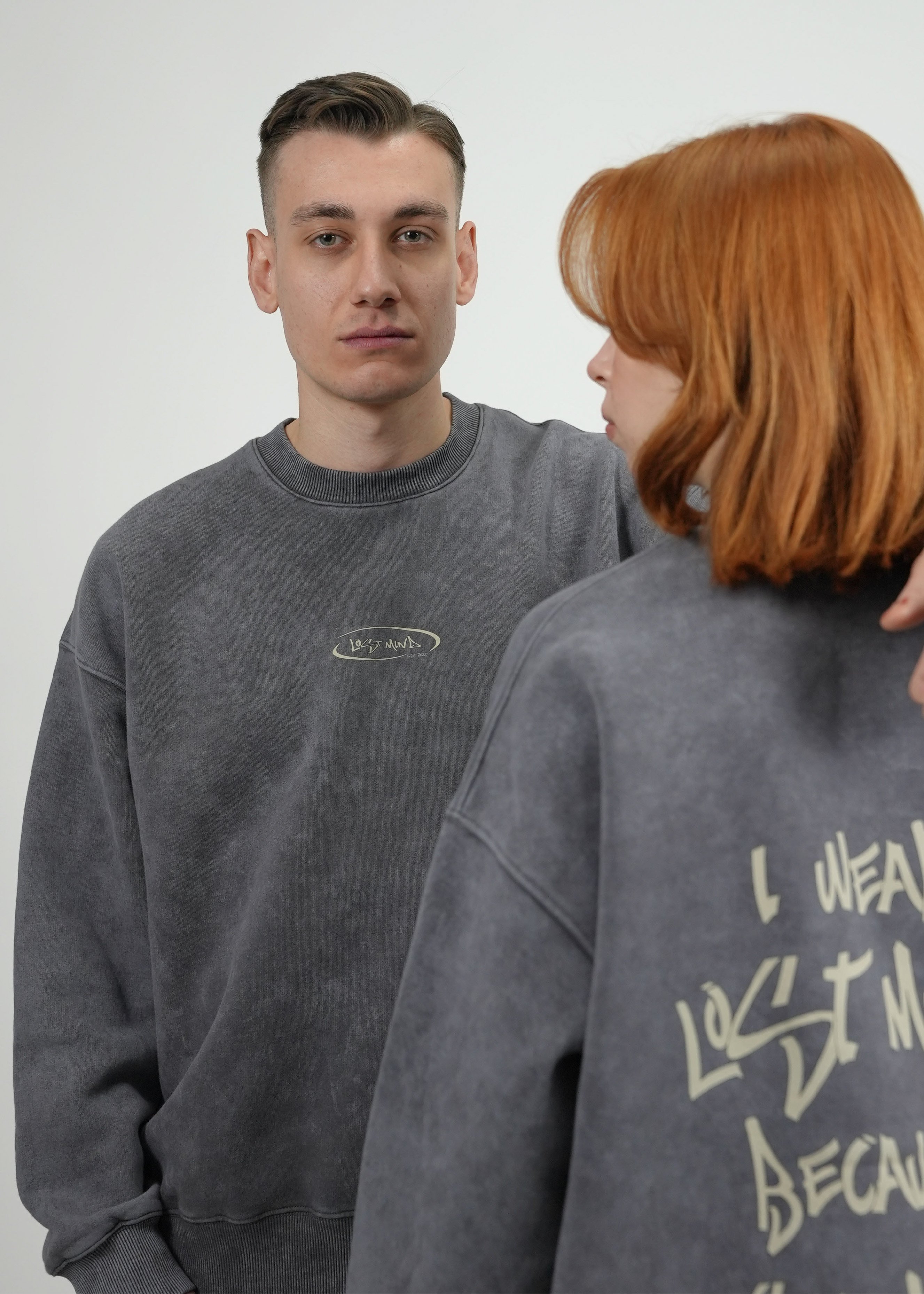 IWLM Antrasit Yıkamalı Oversize Sweatshirt