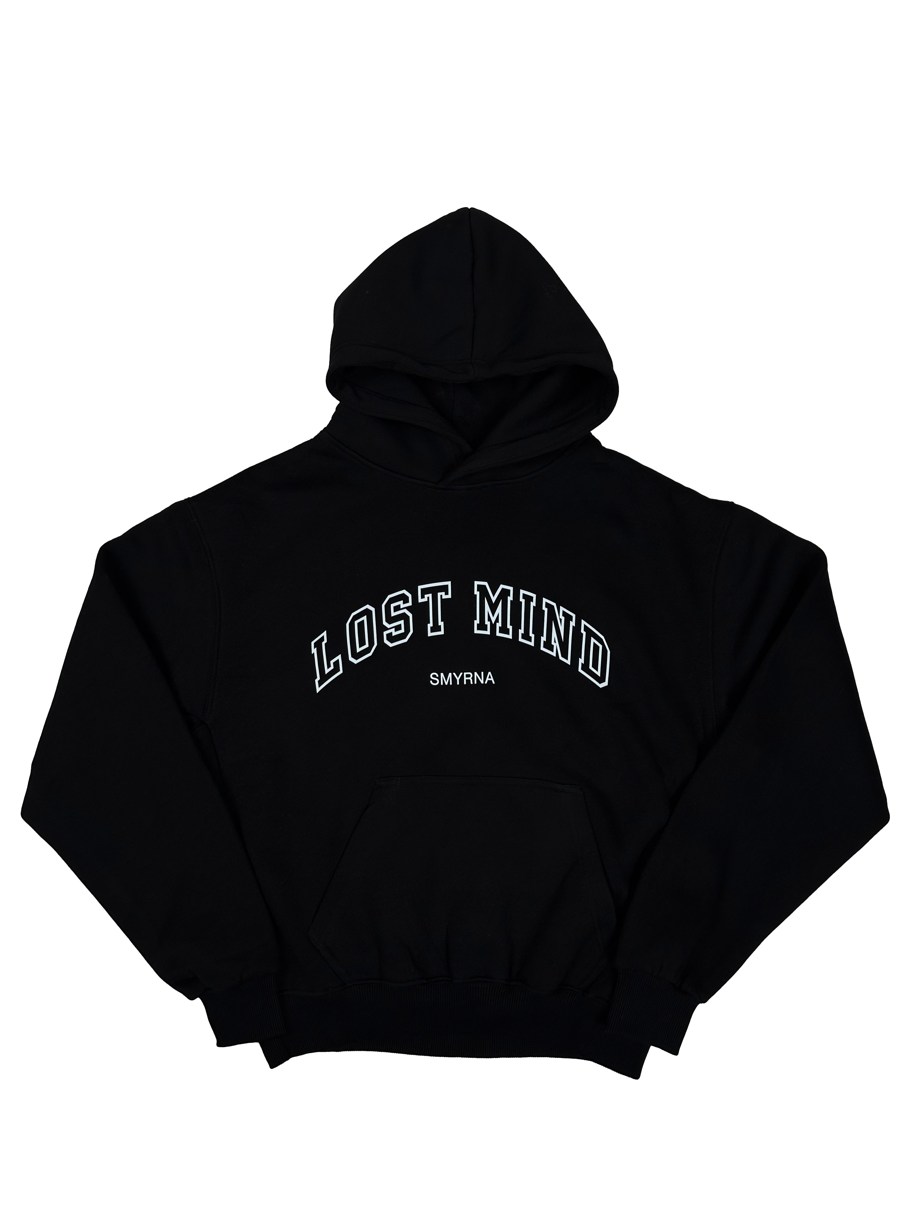 Lost Mind Smyrna Boxy Fit Hoodie - Siyah