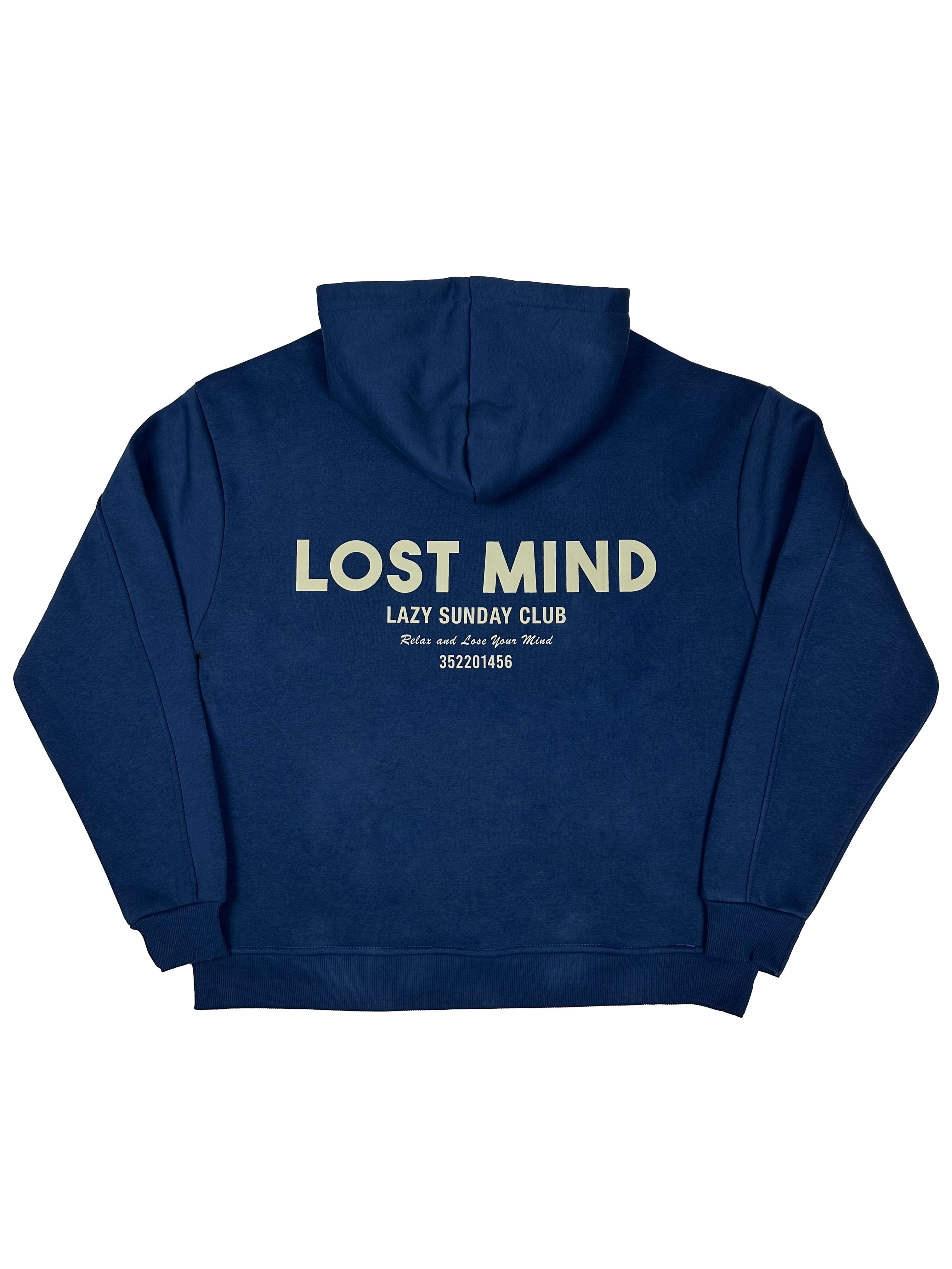 Lazy Sunday Club Oversize Hoodie - İndigo