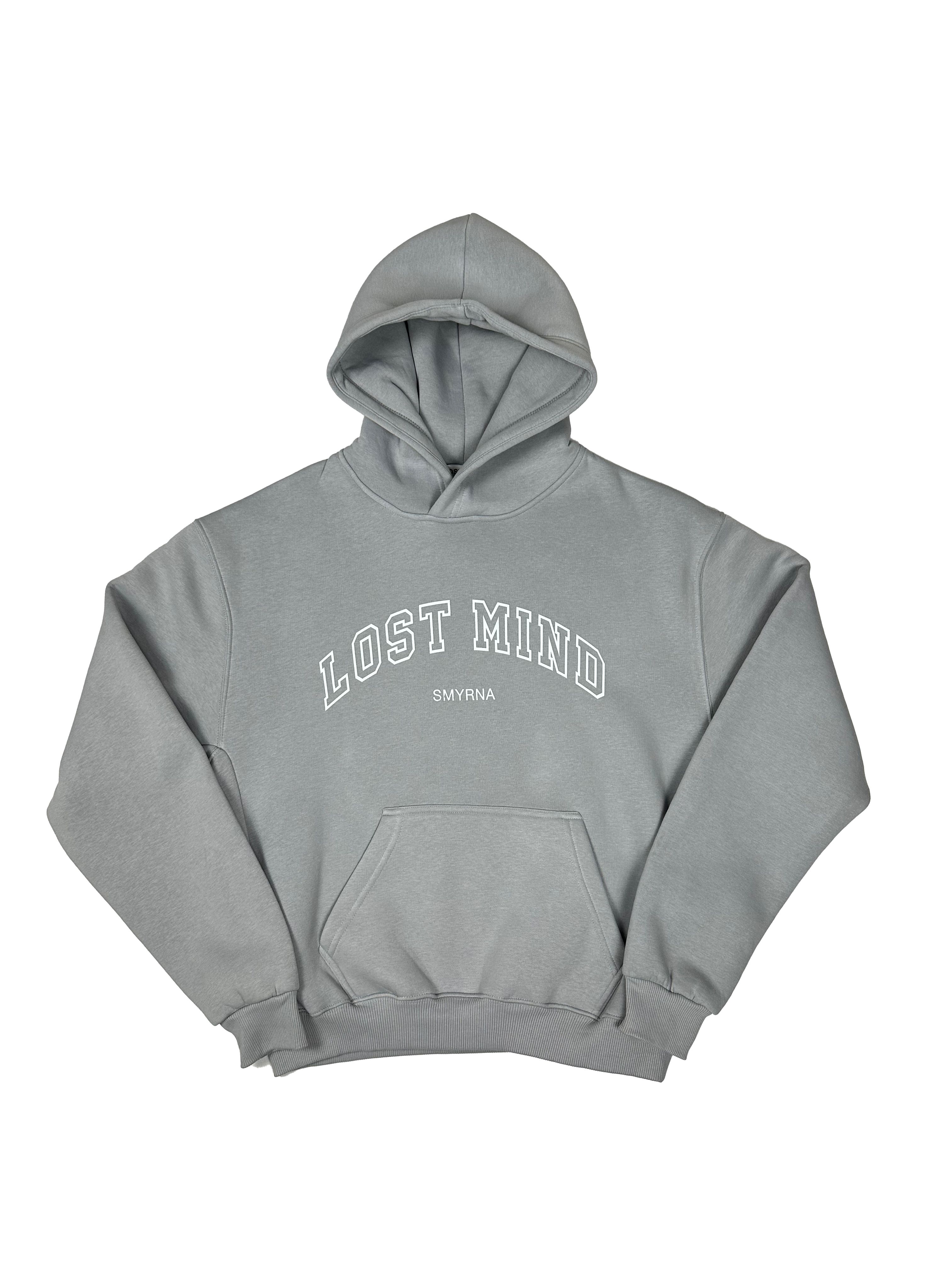 Lost Mind Smyrna Boxy Fit Hoodie - Açık Gri