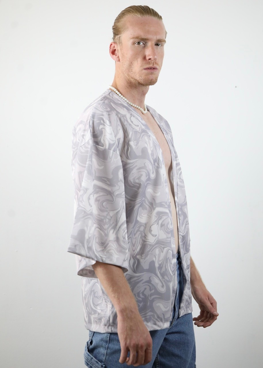 Soyut Desen Unisex Kimono (LMK11)