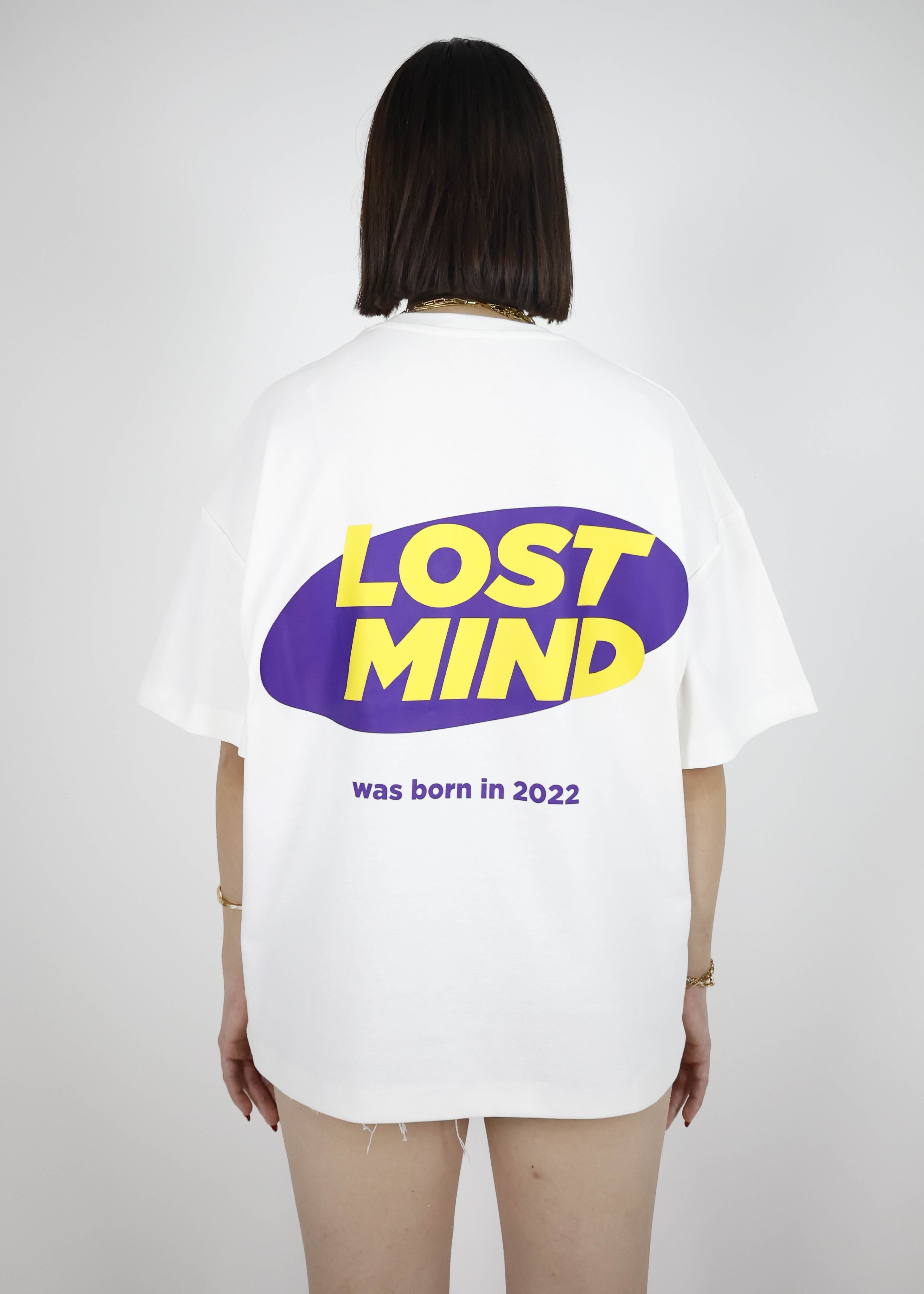 Lost Mind Born in 2022 T Shirt - Beyaz