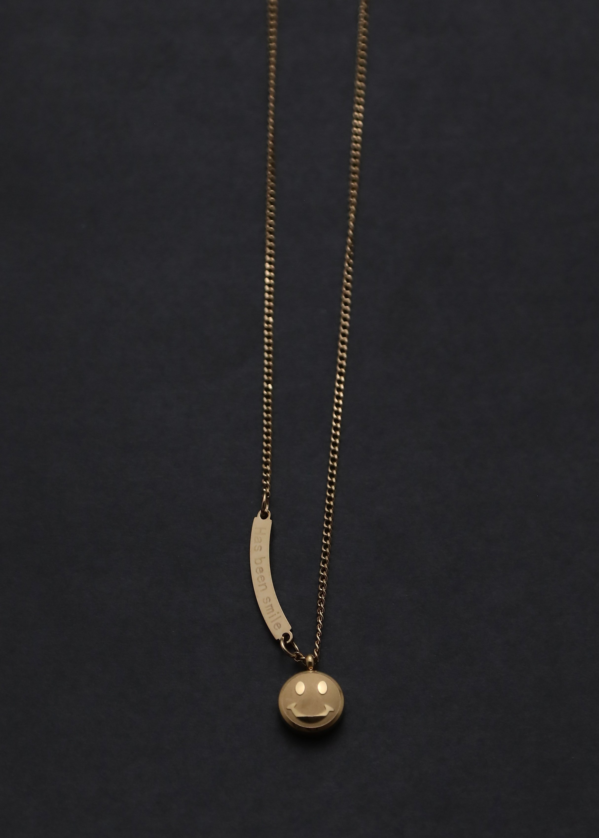 Charm Smiley Gold Kolye (SKC7)