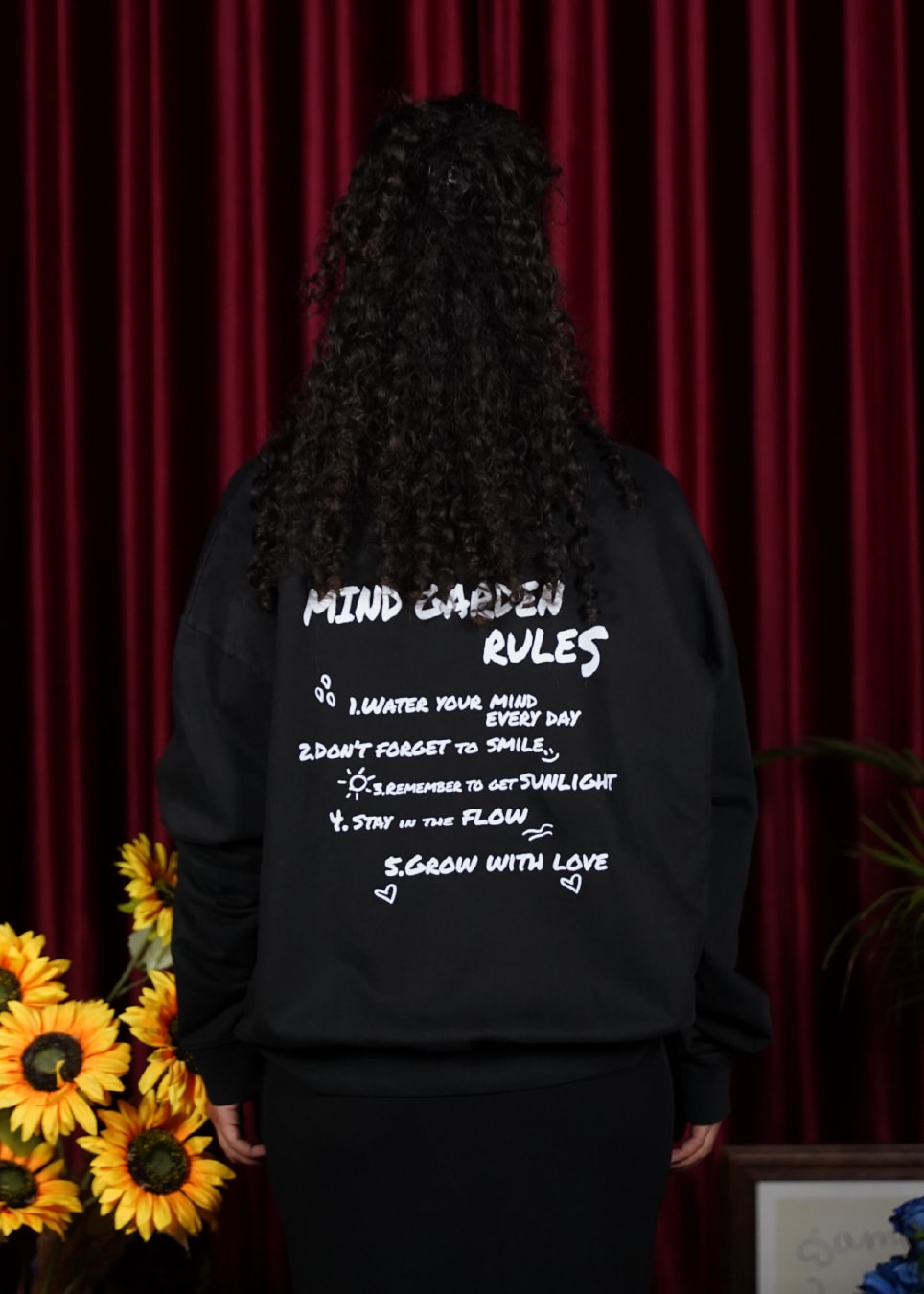 Garden Rules Oversize Premium Sweatshirt - Siyah