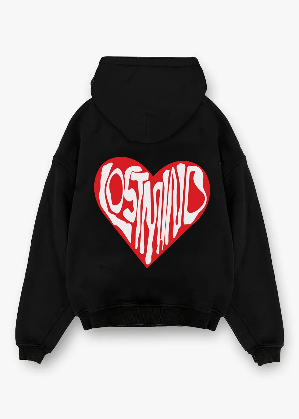 Big Heart Oversize Hoodie - Siyah
