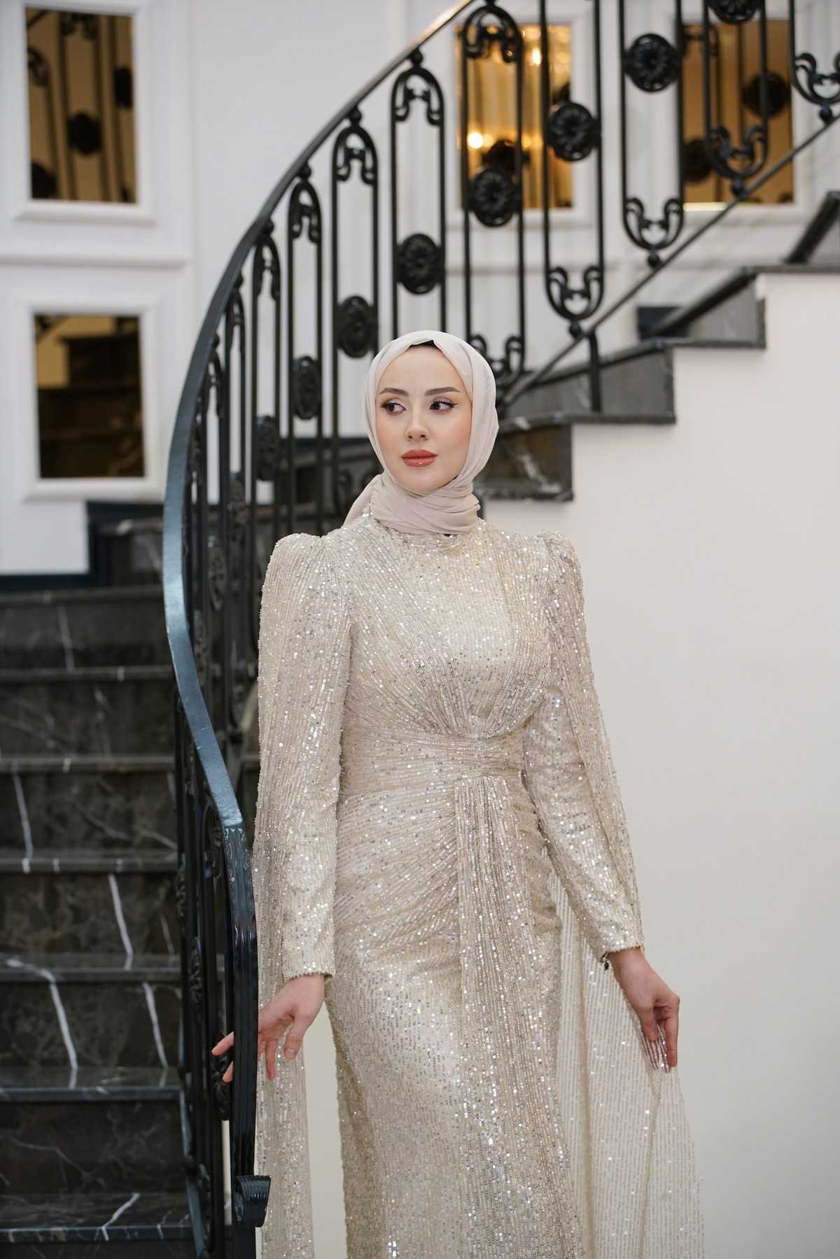 Nigar Evening Dress - CREAM