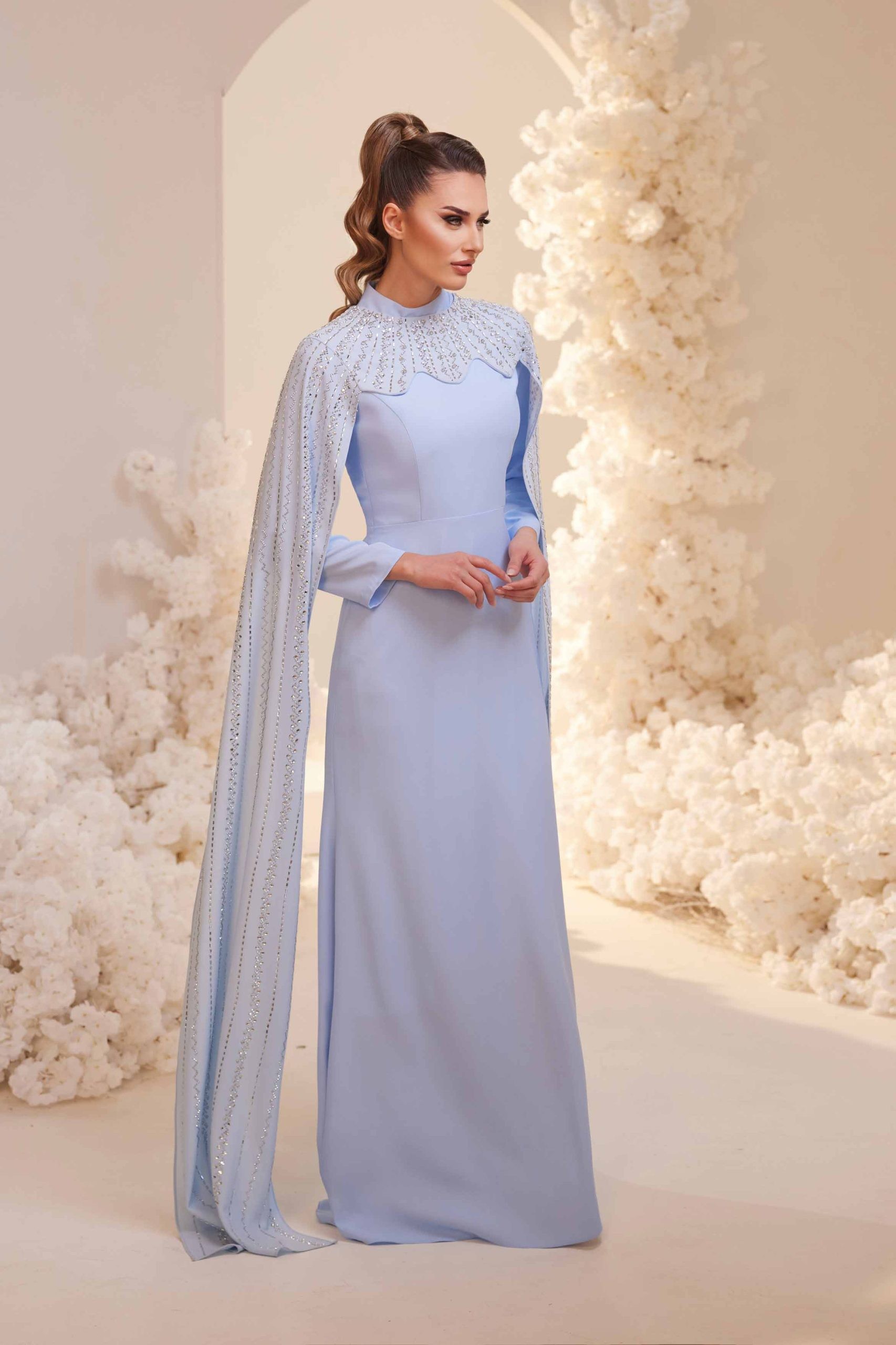 Clara Evening Dress Indigo