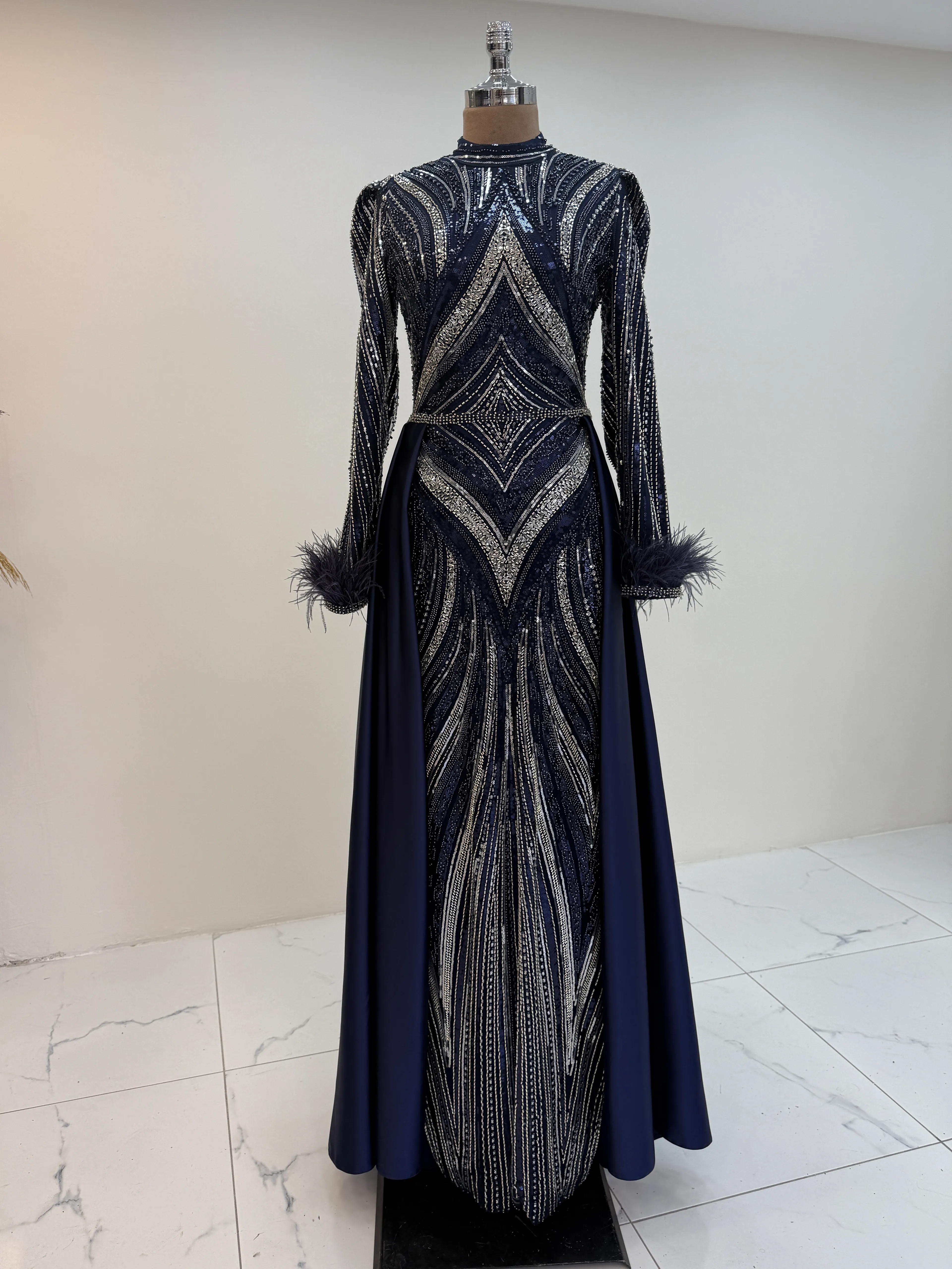 Feyza Evening Dress - NAVY BLUE