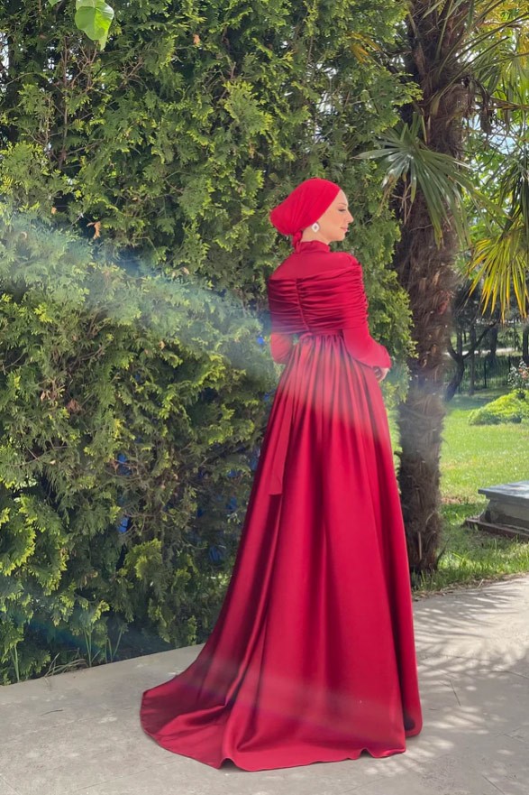 Hüma Abiye Kırmızı