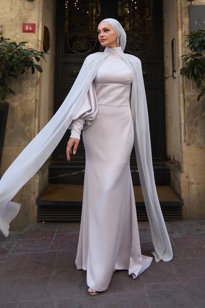 Şehrazat Evening Dress - GRAY