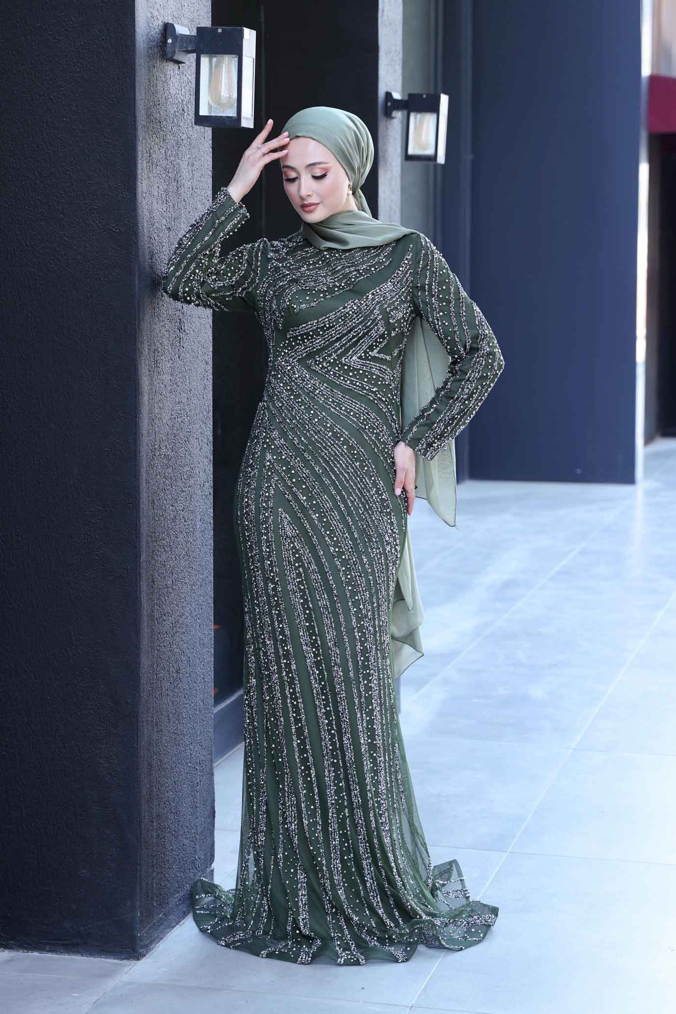 Senna Evening Dress Khaki