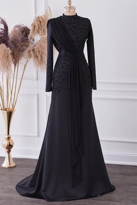 Miray Evening Dress - BLACK
