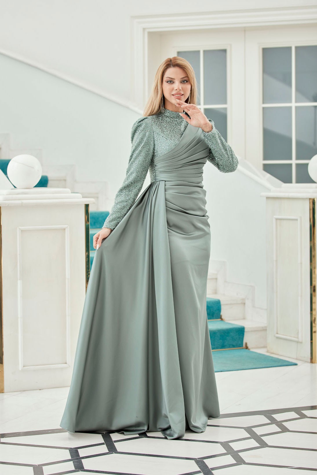 Mihri Evening Dress Mint