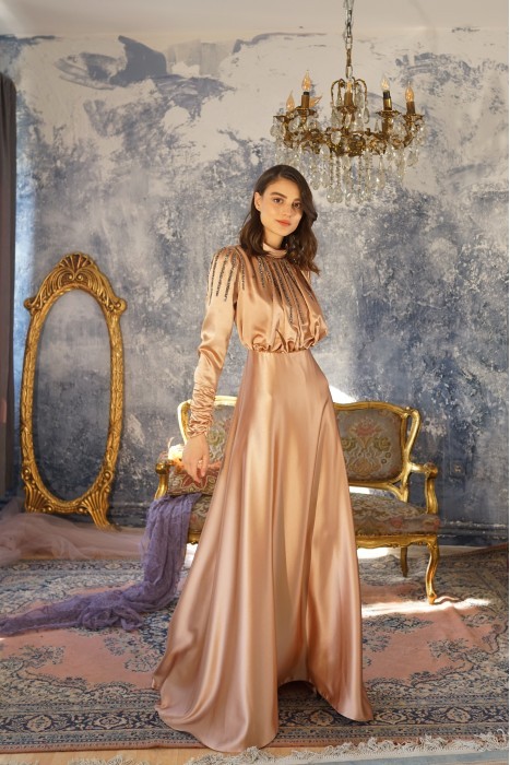 Kuğu Abiye  - Karemel