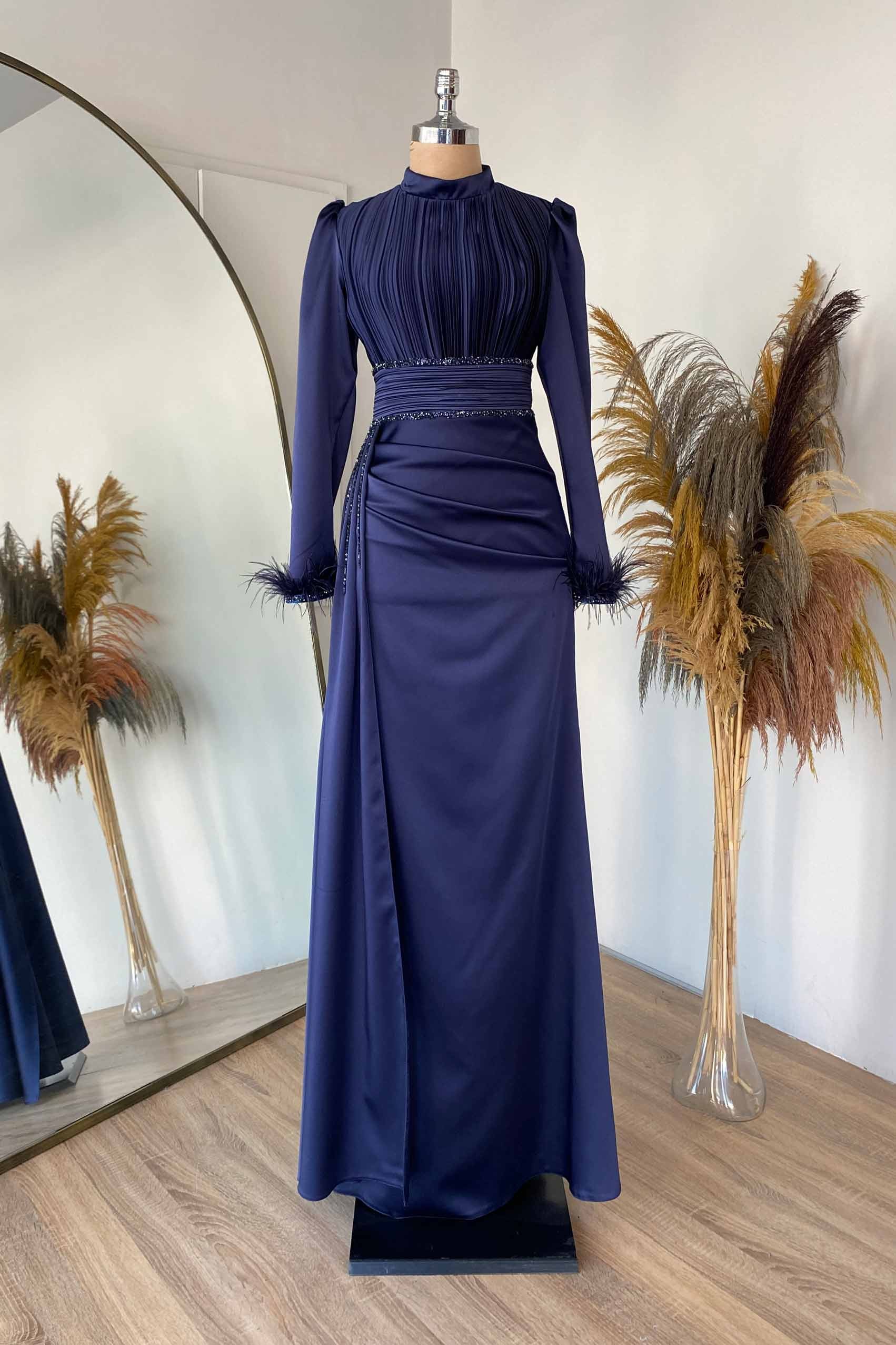 Alina Evening Dress Navy Blue