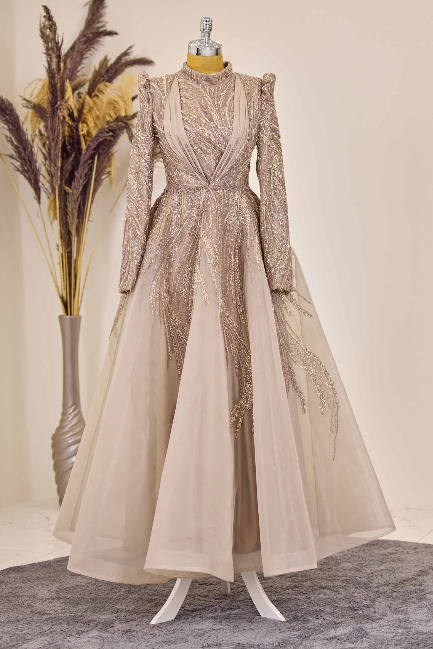 Kubra Evening Dress Caramel