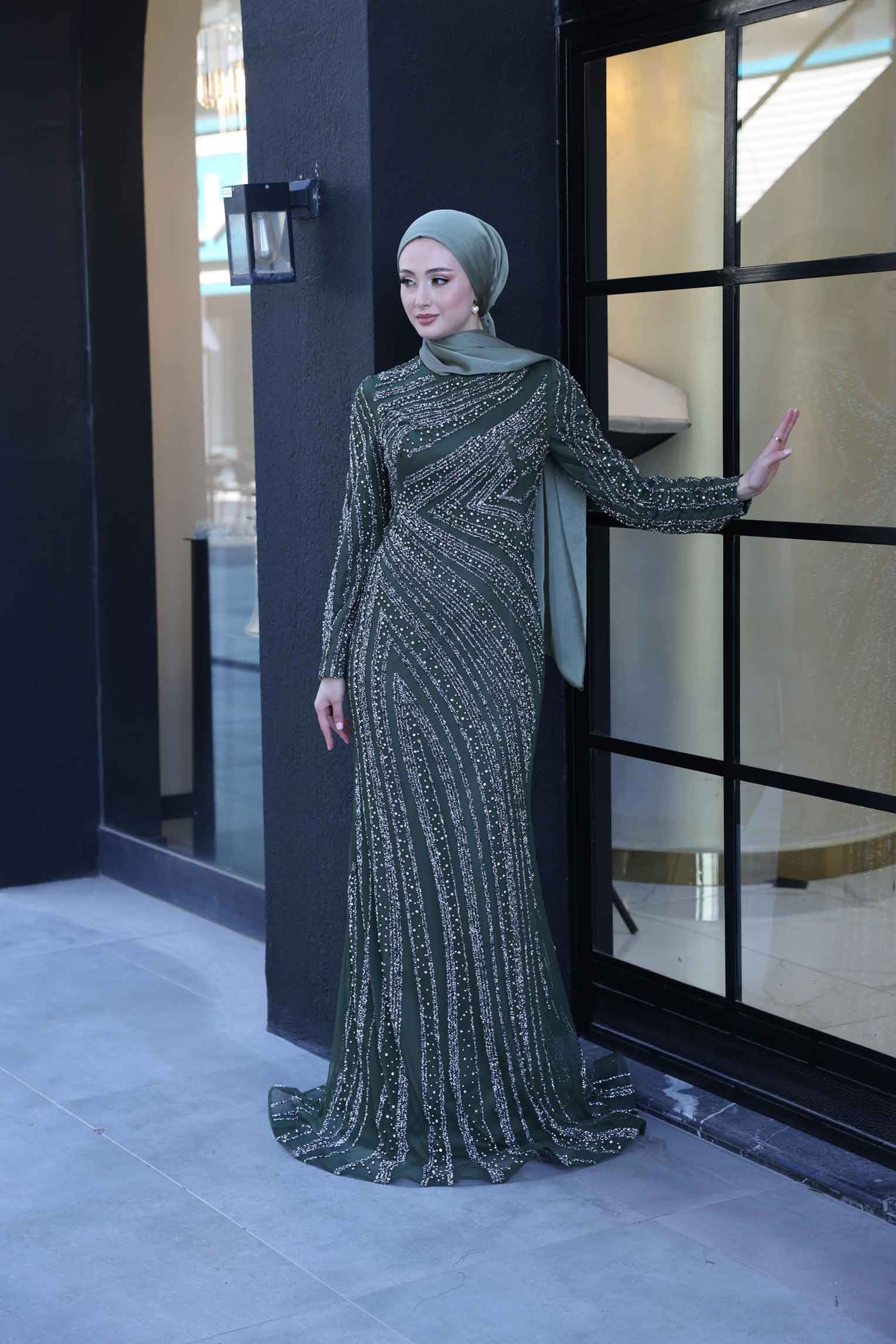 Senna Evening Dress Khaki