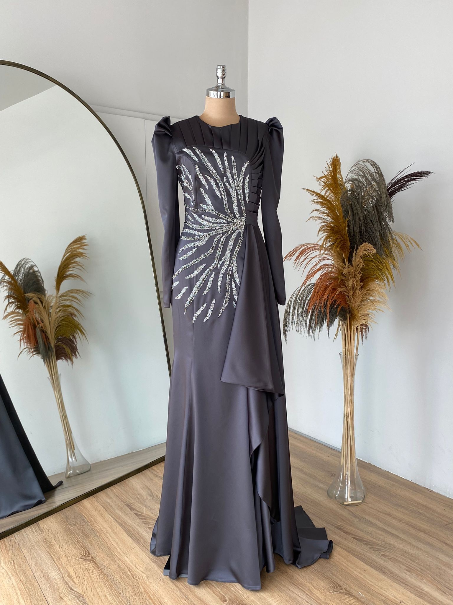 Mona evening drees - ANTRACHITE