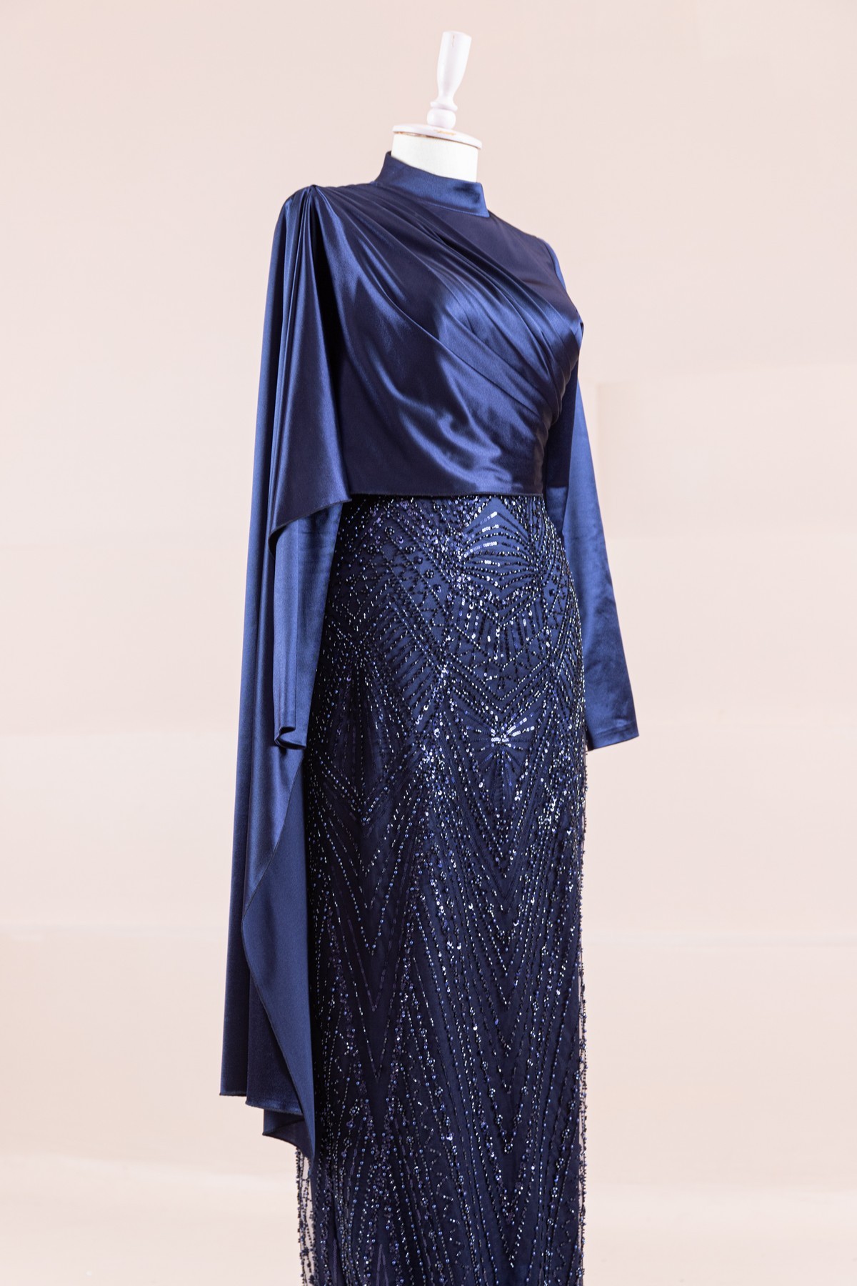 Angel Evening Dress - NAVY BLUE