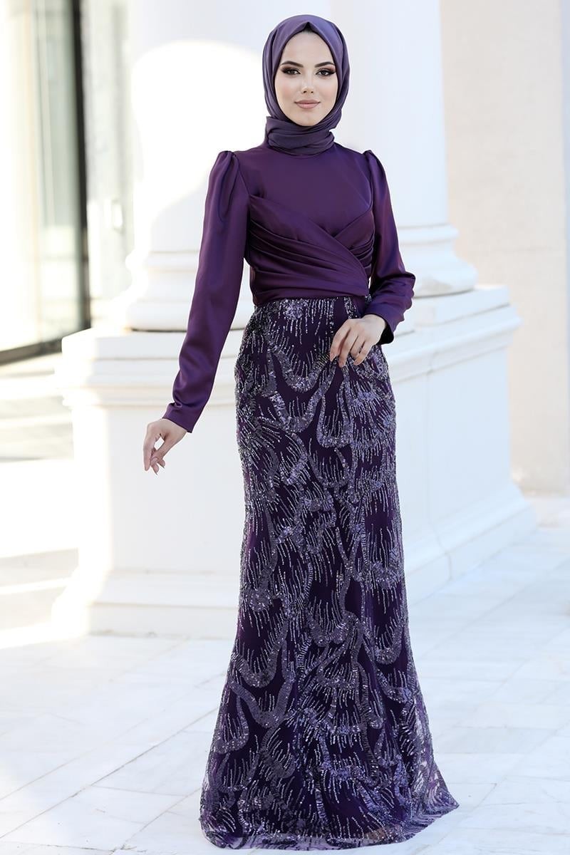 Larin Evening Dress - PURPLE