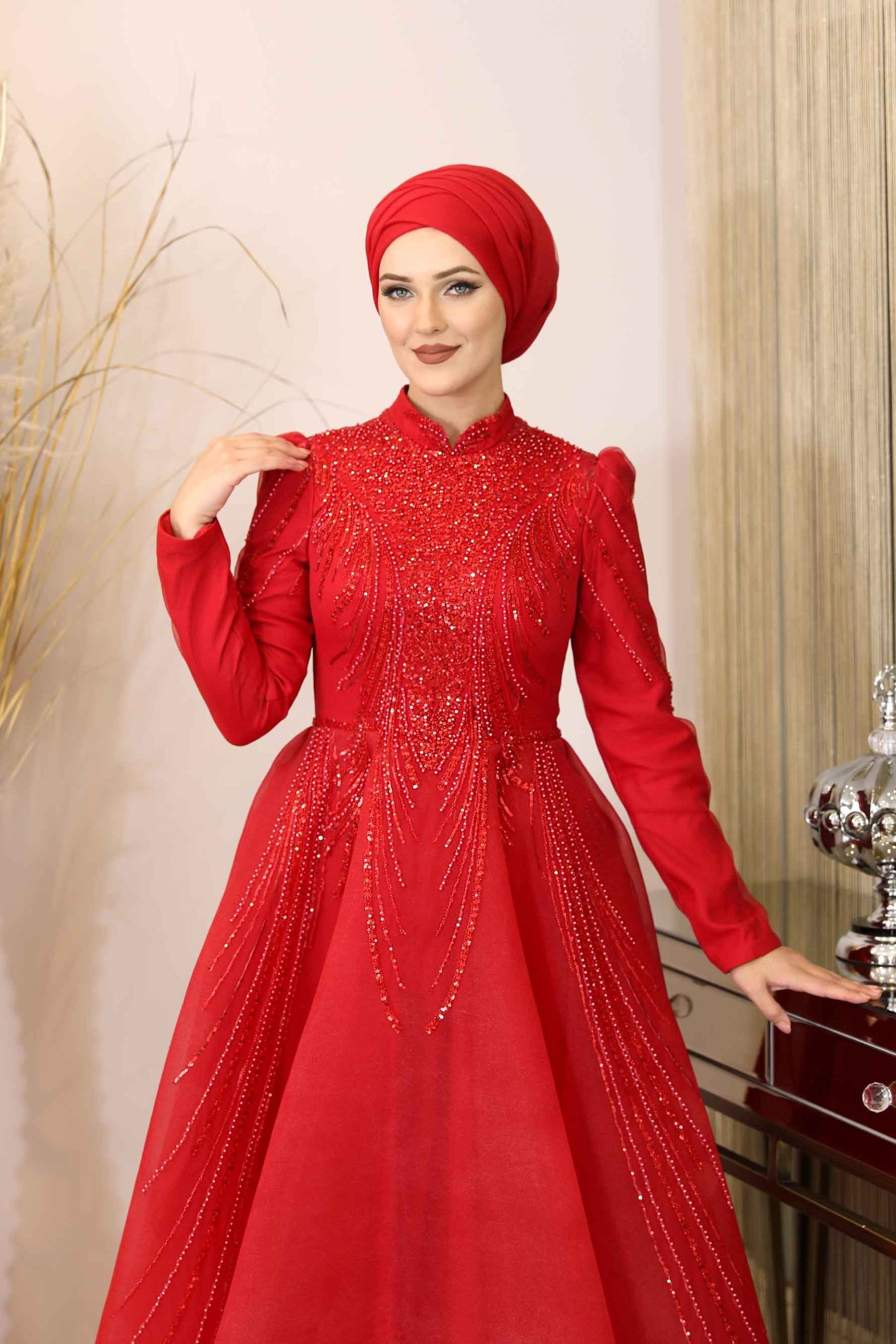 Samyeli Abiye Kırmızı