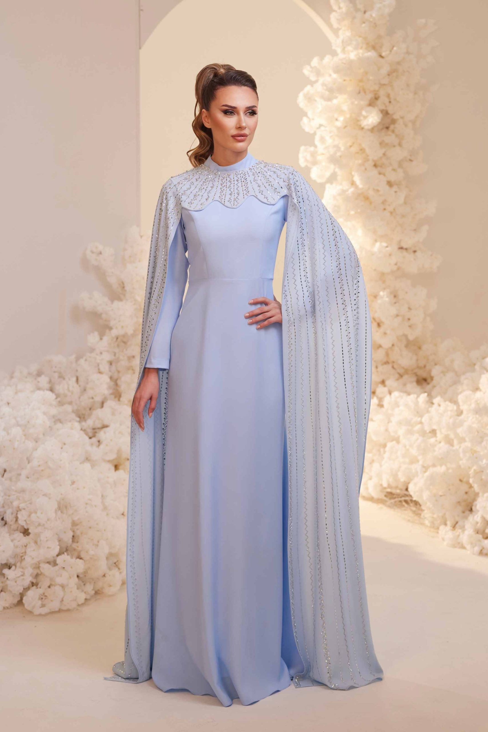 Clara Evening Dress Indigo