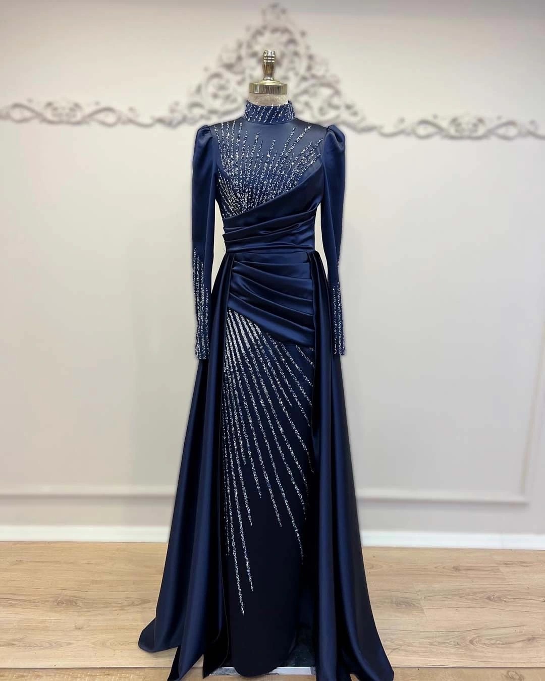 Güneş Evening Dress - NAVY BLUE