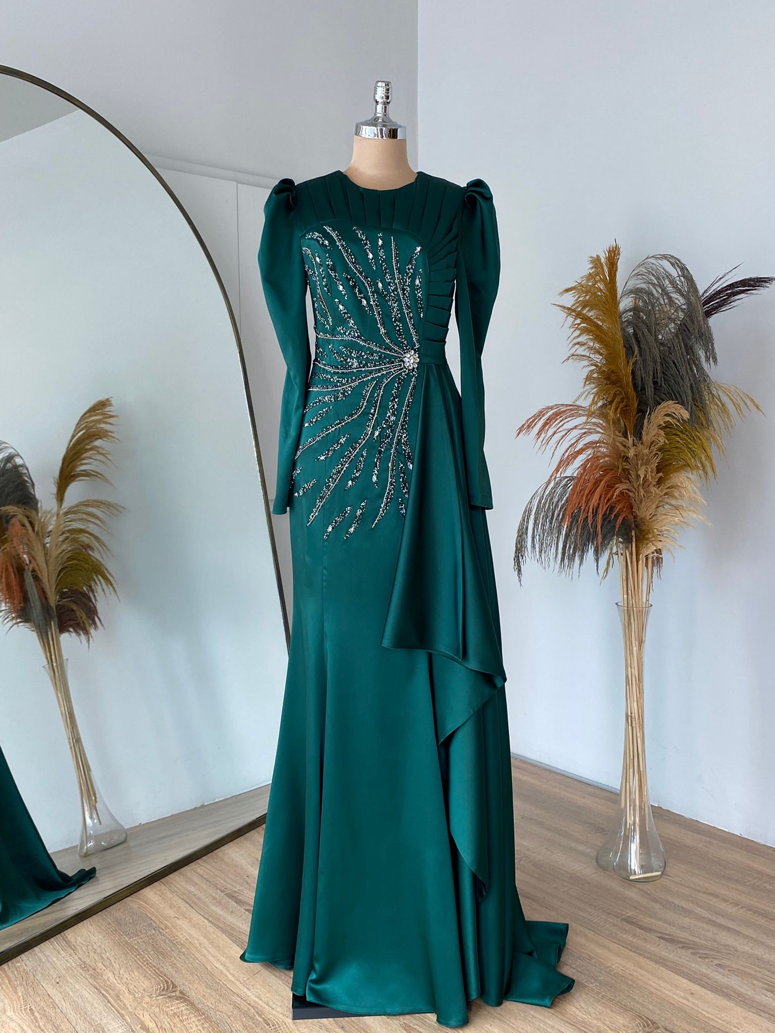 Mona evening drees - EMERALD COLOR
