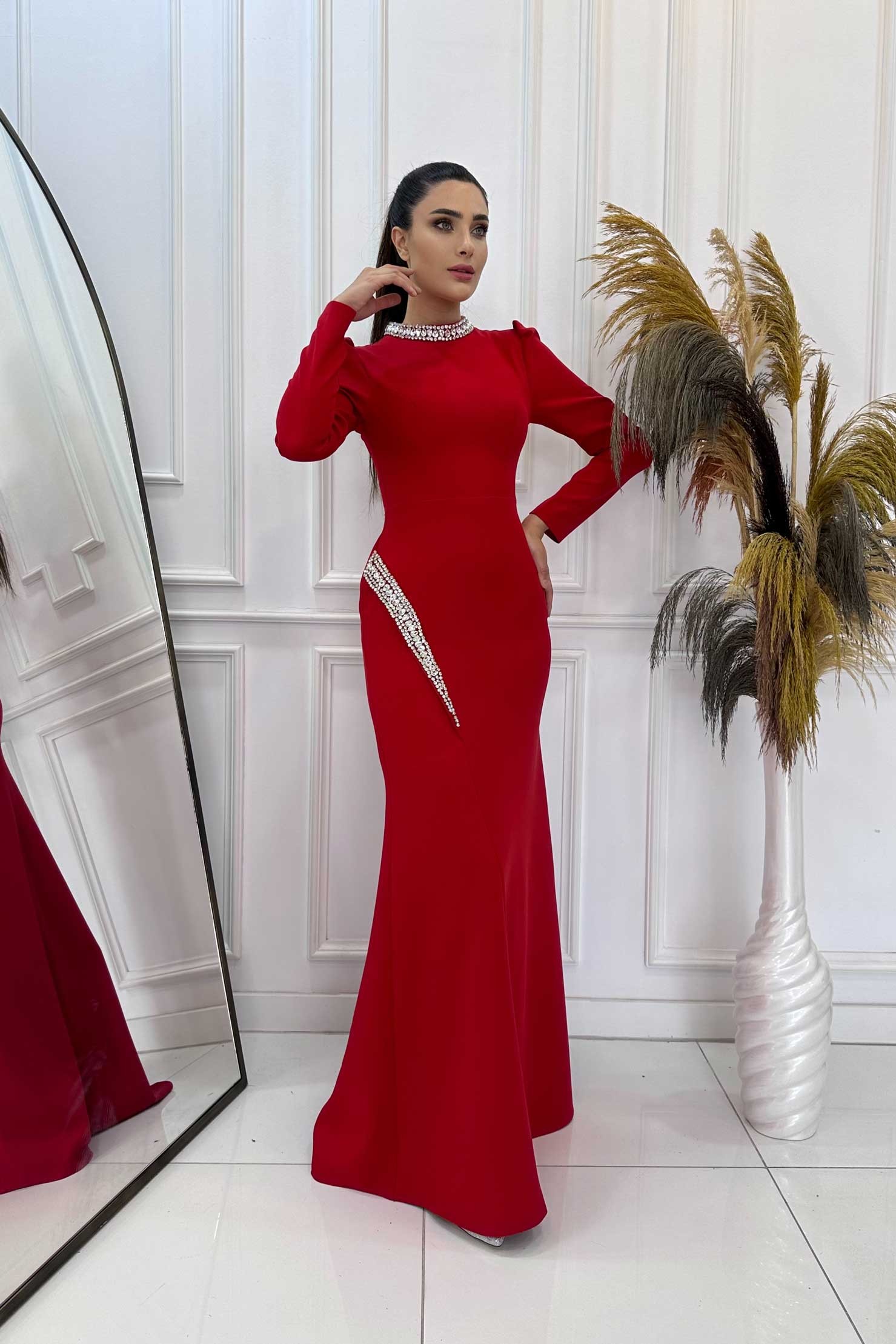 Rosa Evening Dress Red