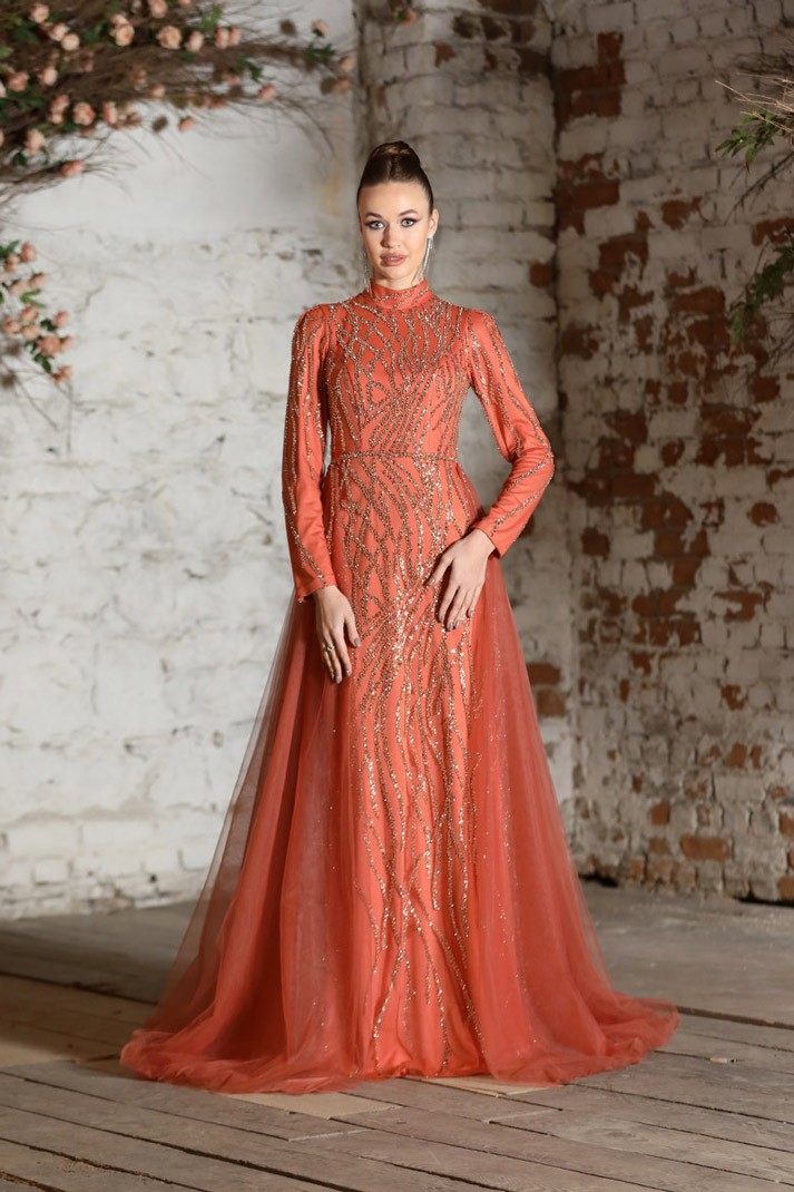 Afitap Evening Dress Copper