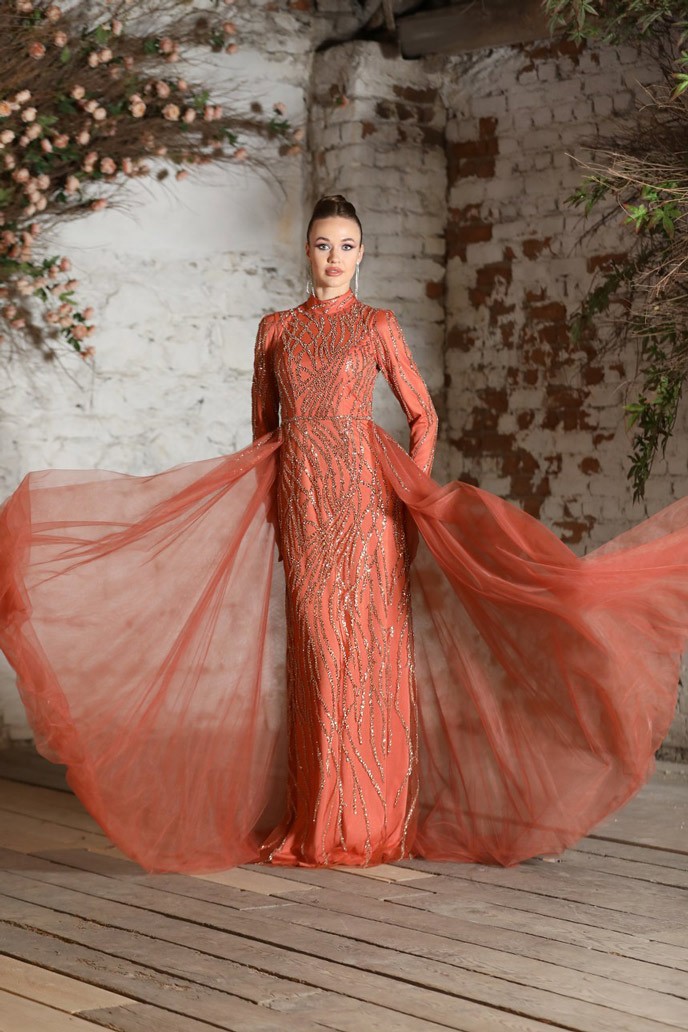 Afitap Evening Dress Copper