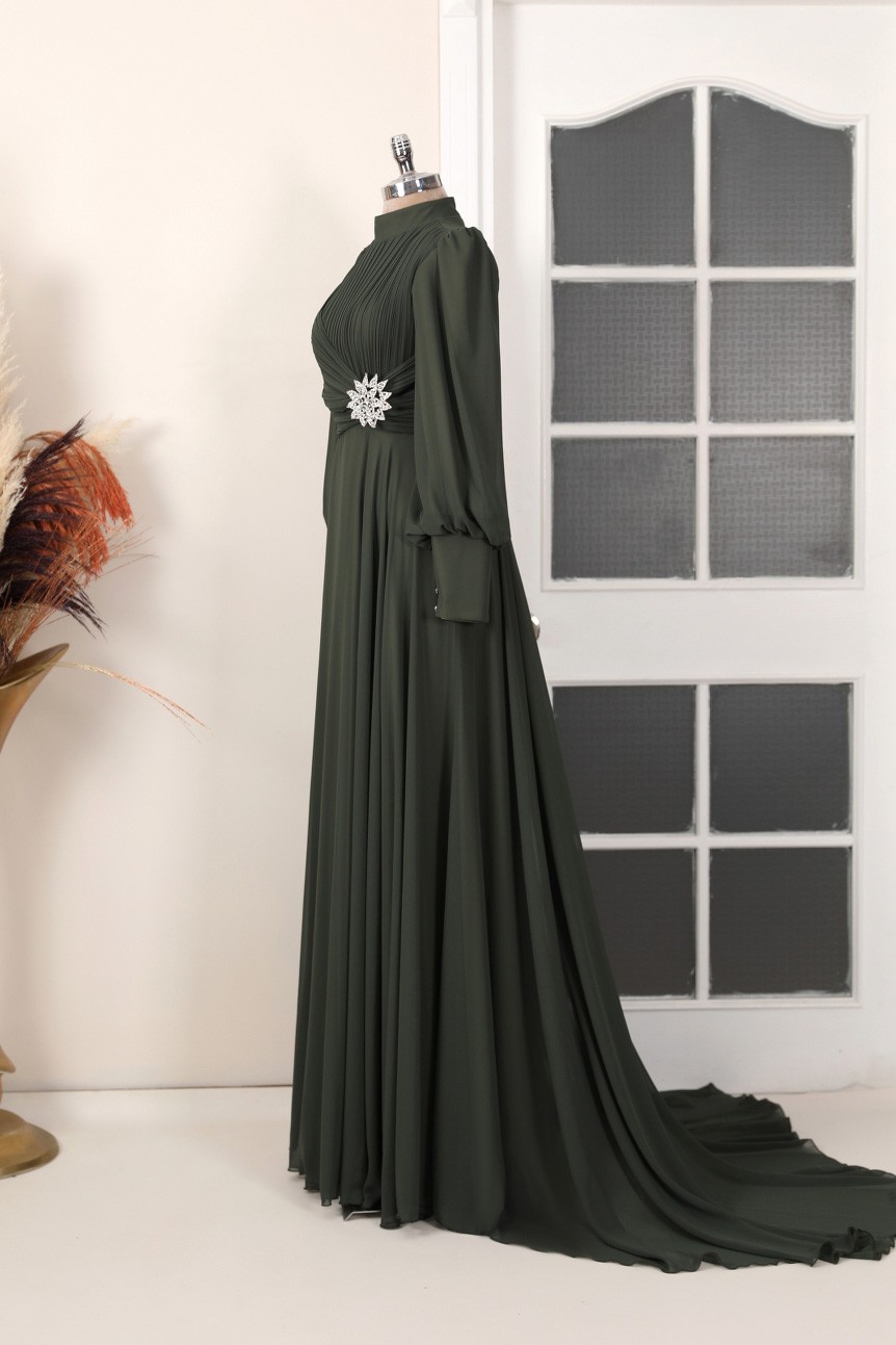 Valerya Evening Dress Khaki