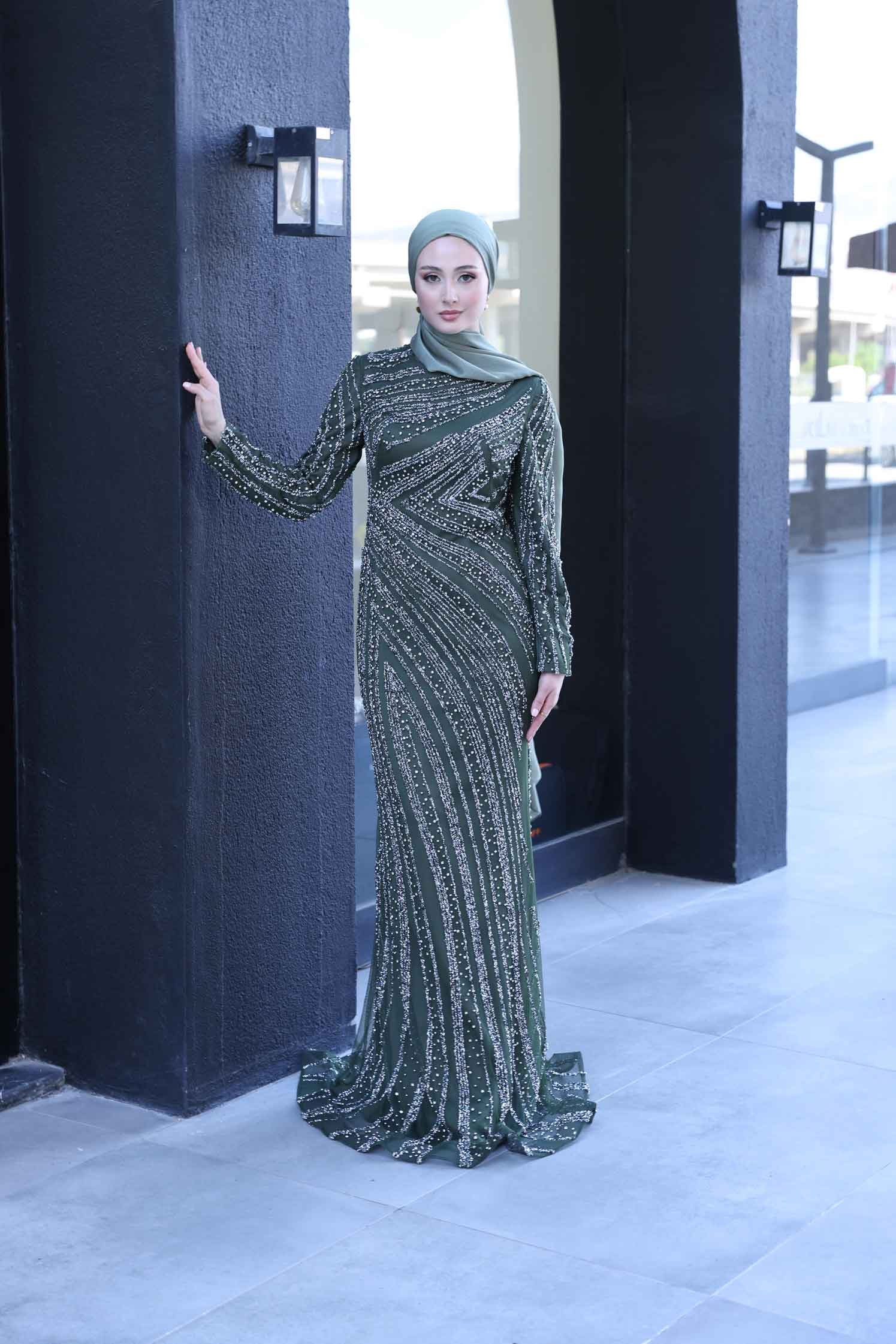 Senna Evening Dress Khaki